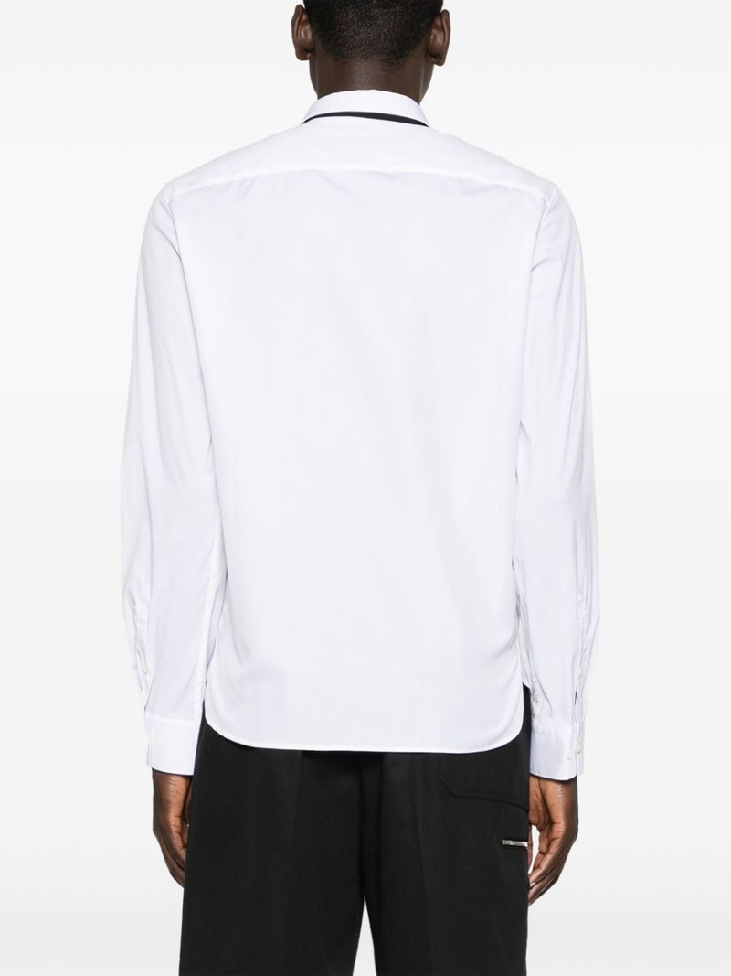 contrasting-collar cotton shirt 4
