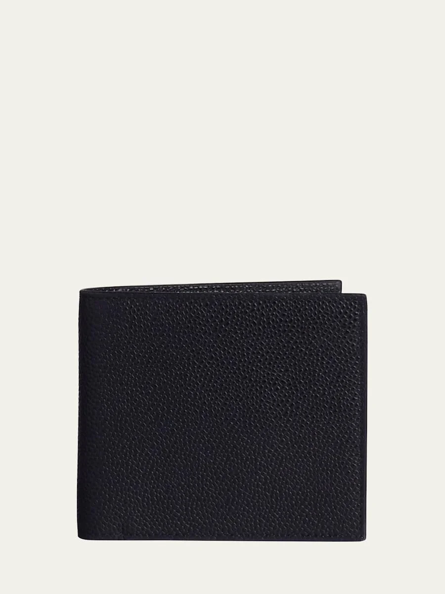 Men's Pebbled Leather Billfold Wallet - 1