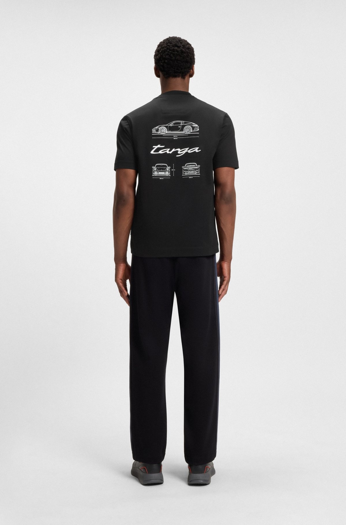 PORSCHE X BOSS MERCERIZED-COTTON T-SHIRT WITH TARGA ARTWORK - 5