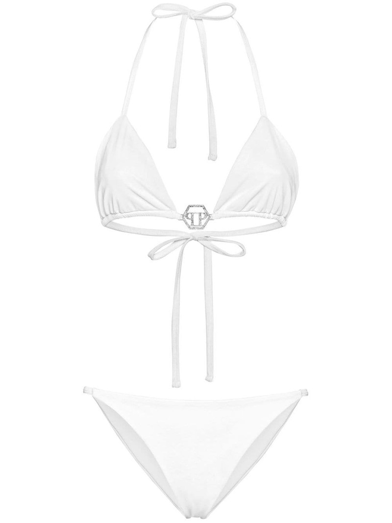 logo-plaque triangle bikini set 1