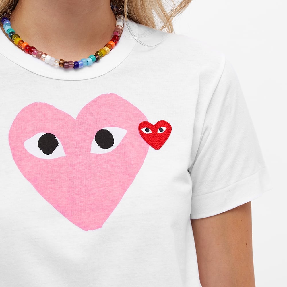 Comme des Garcons Play Women's Double Heart Logo Tee - 2