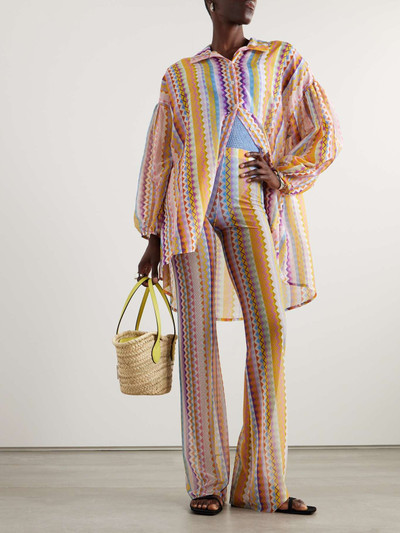 Missoni Mare striped cotton and silk-blend coverup outlook