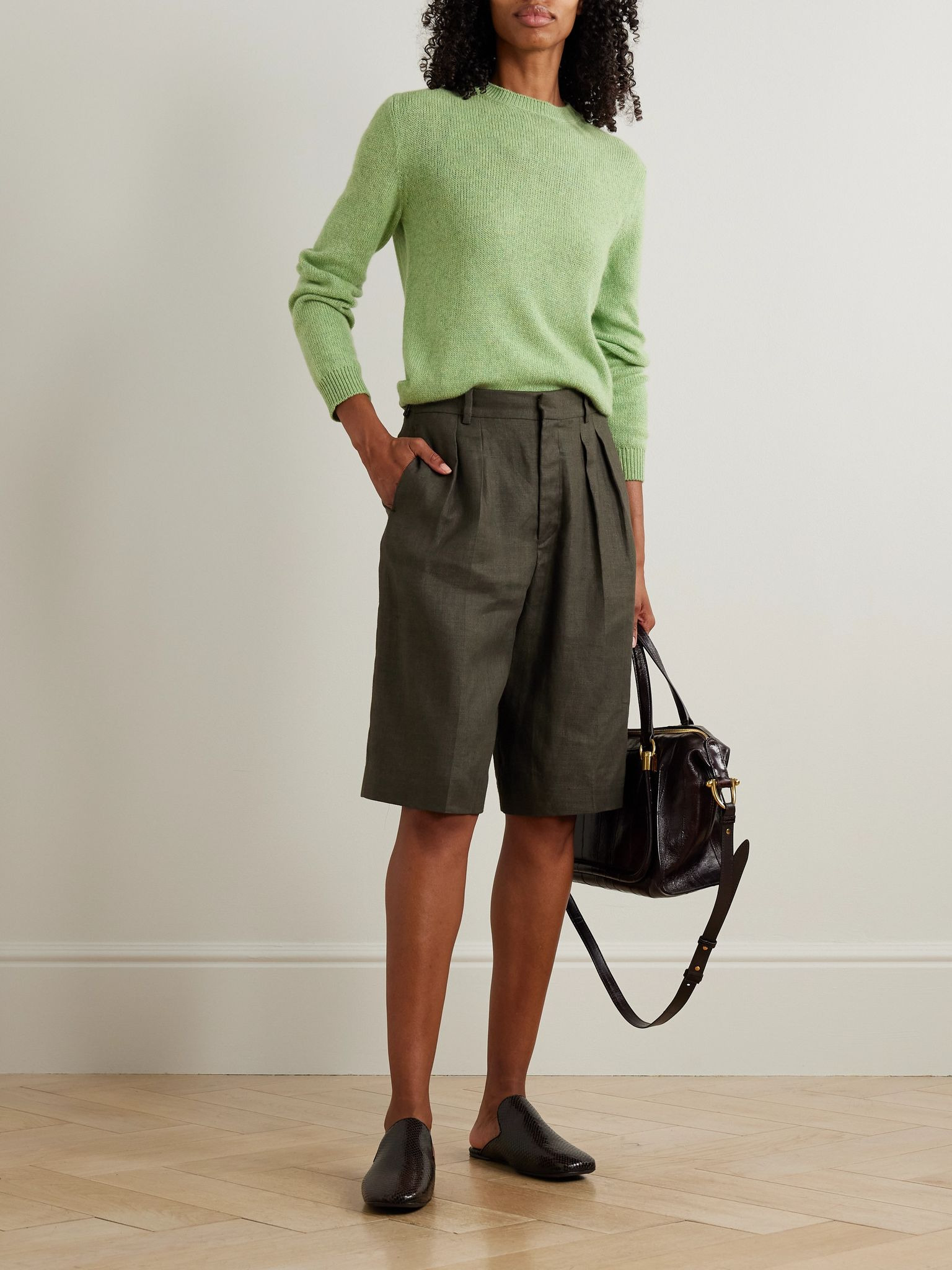 Fobello cashmere sweater Sage green - 2