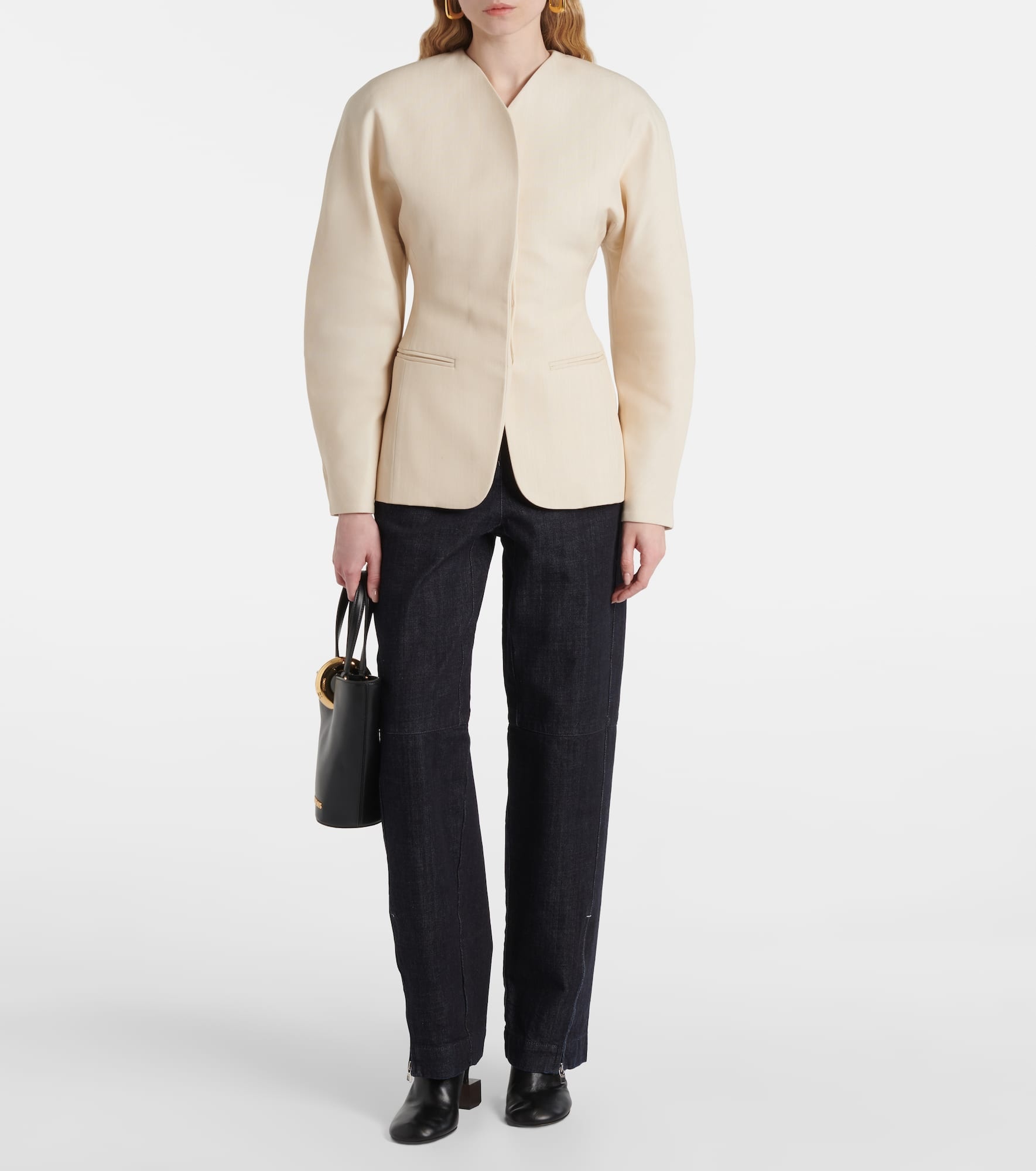 De-Nîmes high-rise barrel-leg jeans - 2