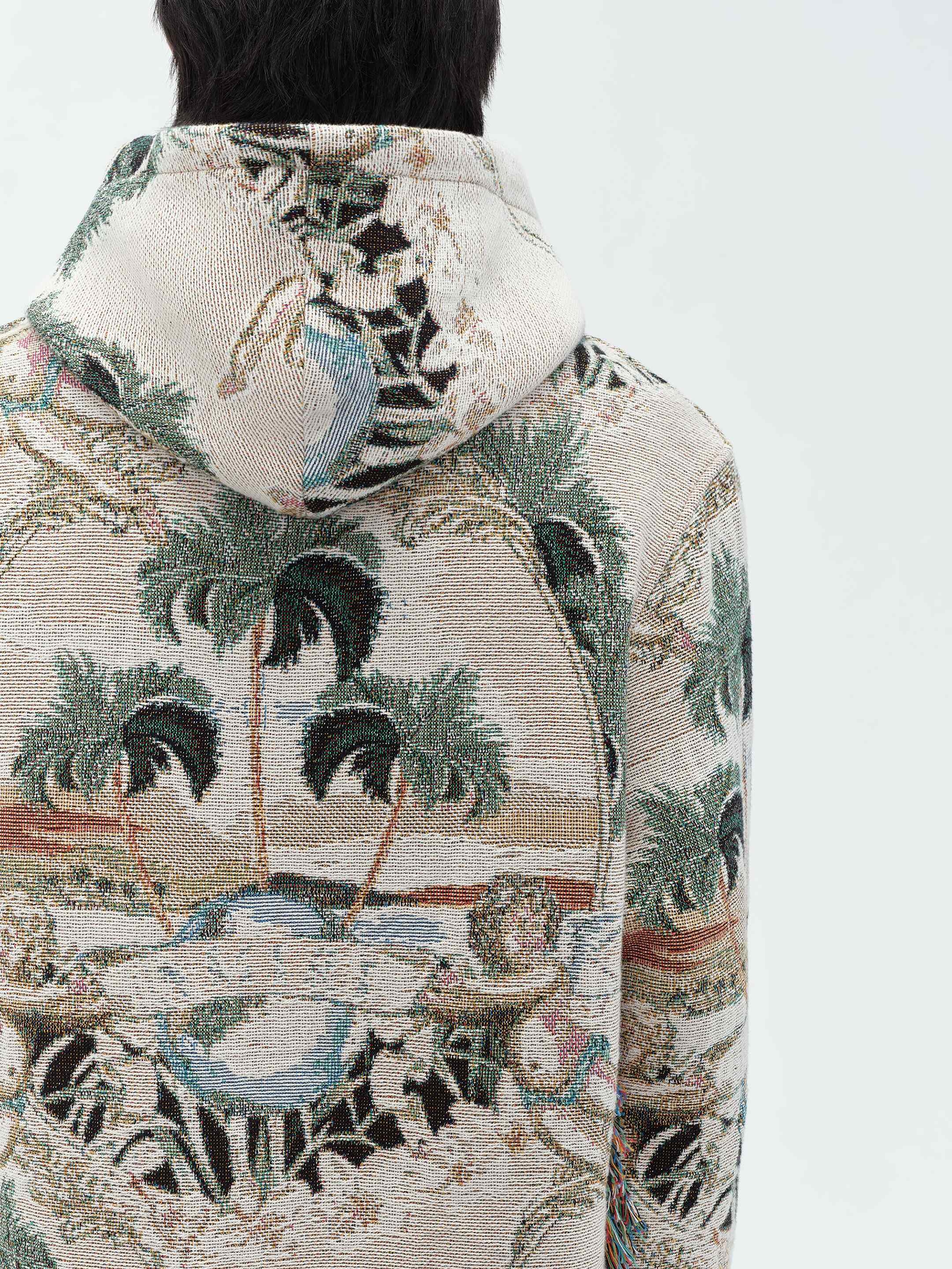 CHERUB PALM TAPESTRY HOODIE - 8