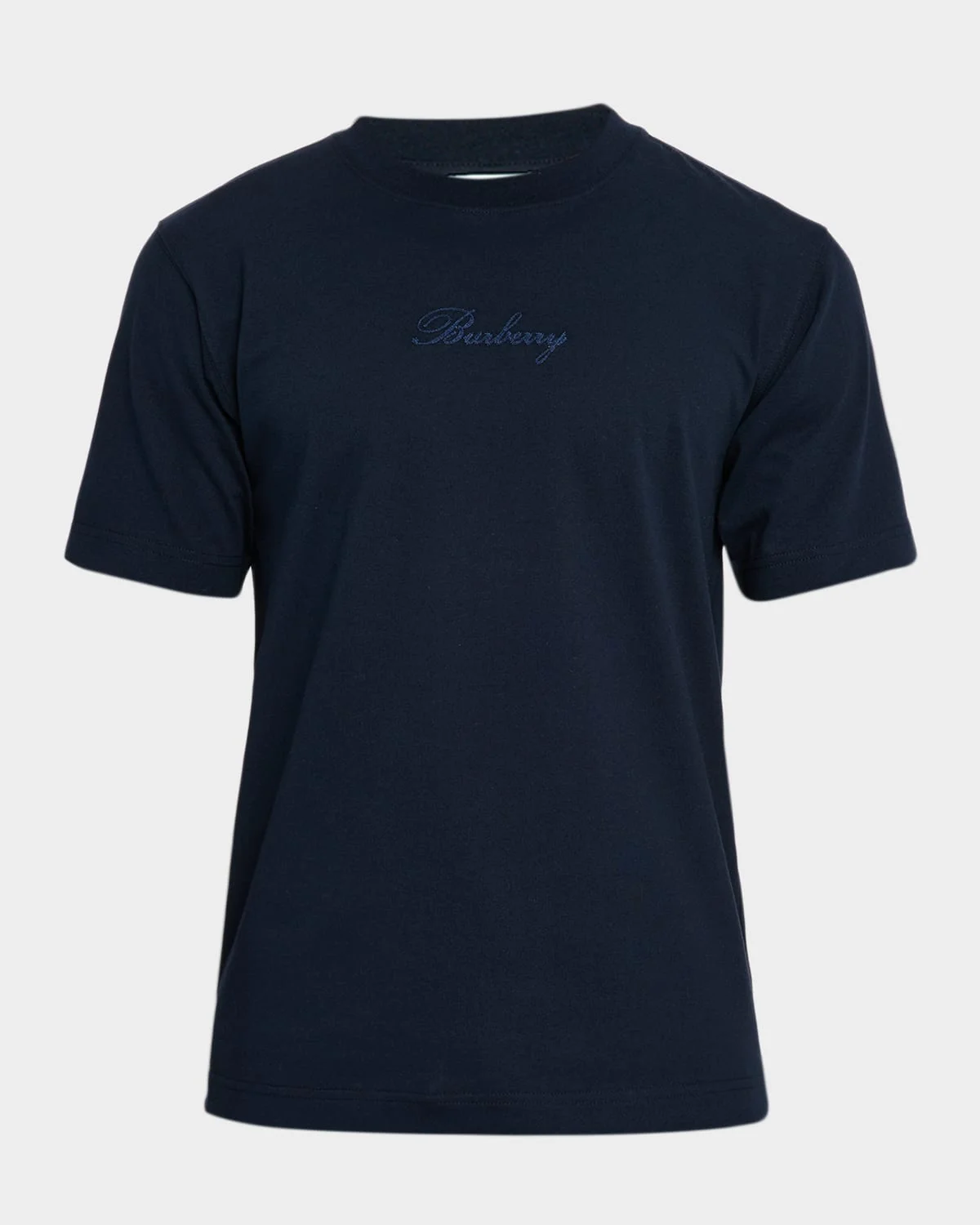 Men's Check Cursive Logo Cotton T-Shirt - 1