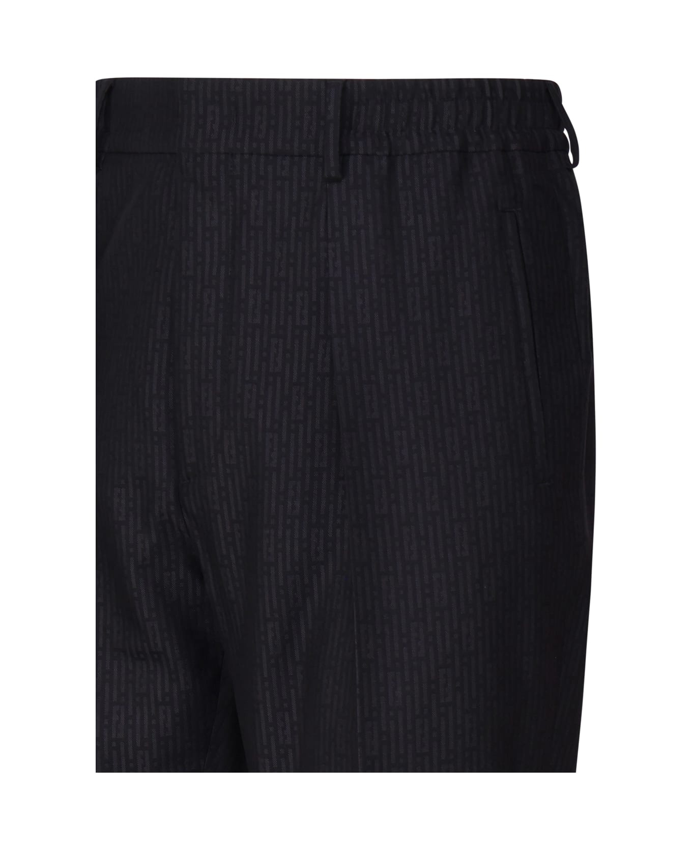 Ff Stripes Jacquard Wool Trousers - 2