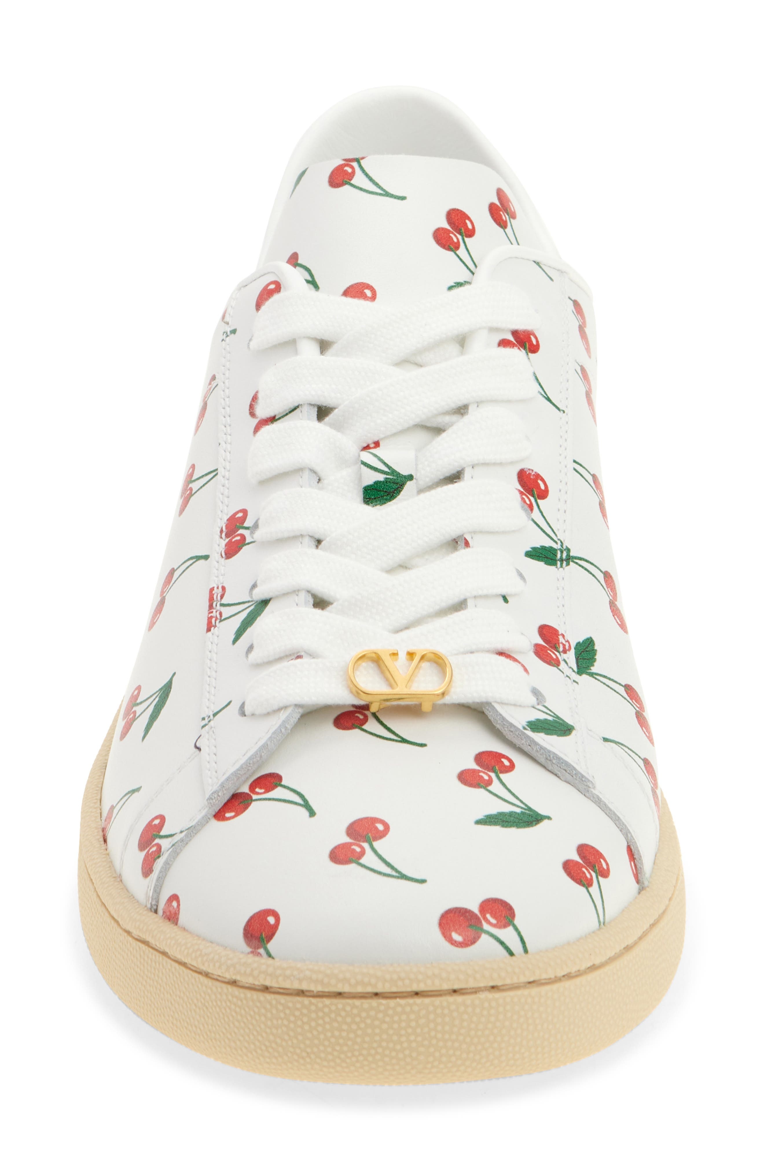 Valentino Garavani Royco Cherry Low Top Sneaker in White Multi at Nordstrom - 4