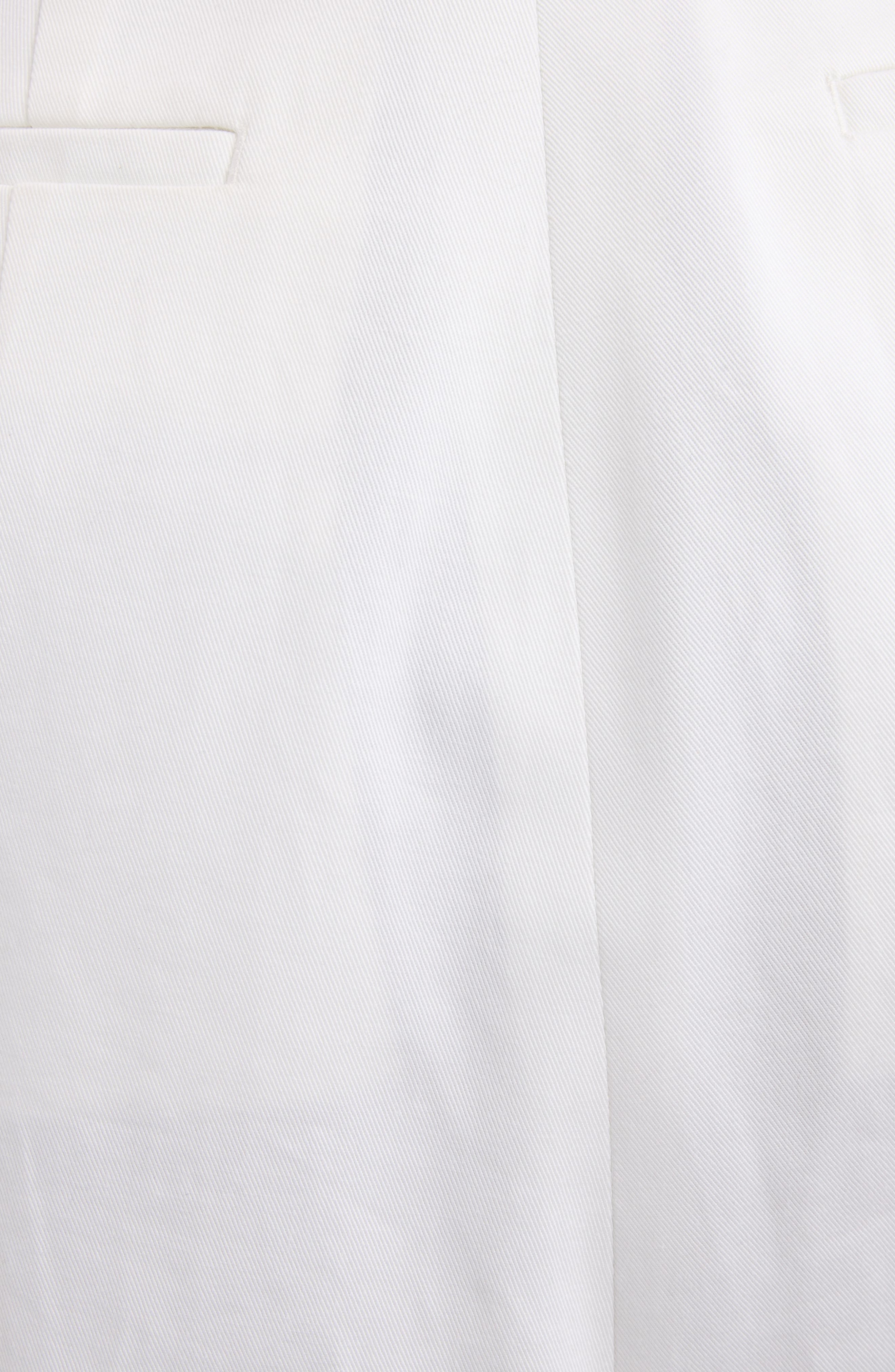 Givenchy Pleated Cotton Wide Leg Pants in White at Nordstrom - 6