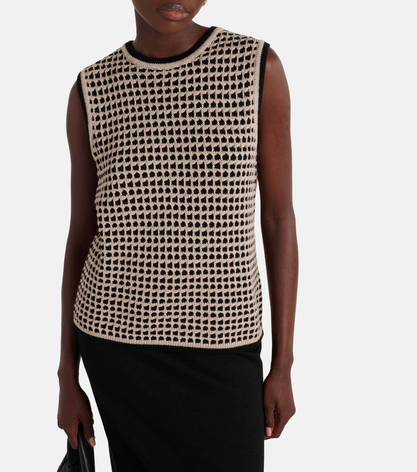 Fleres patterned cotton sweater vest - 5