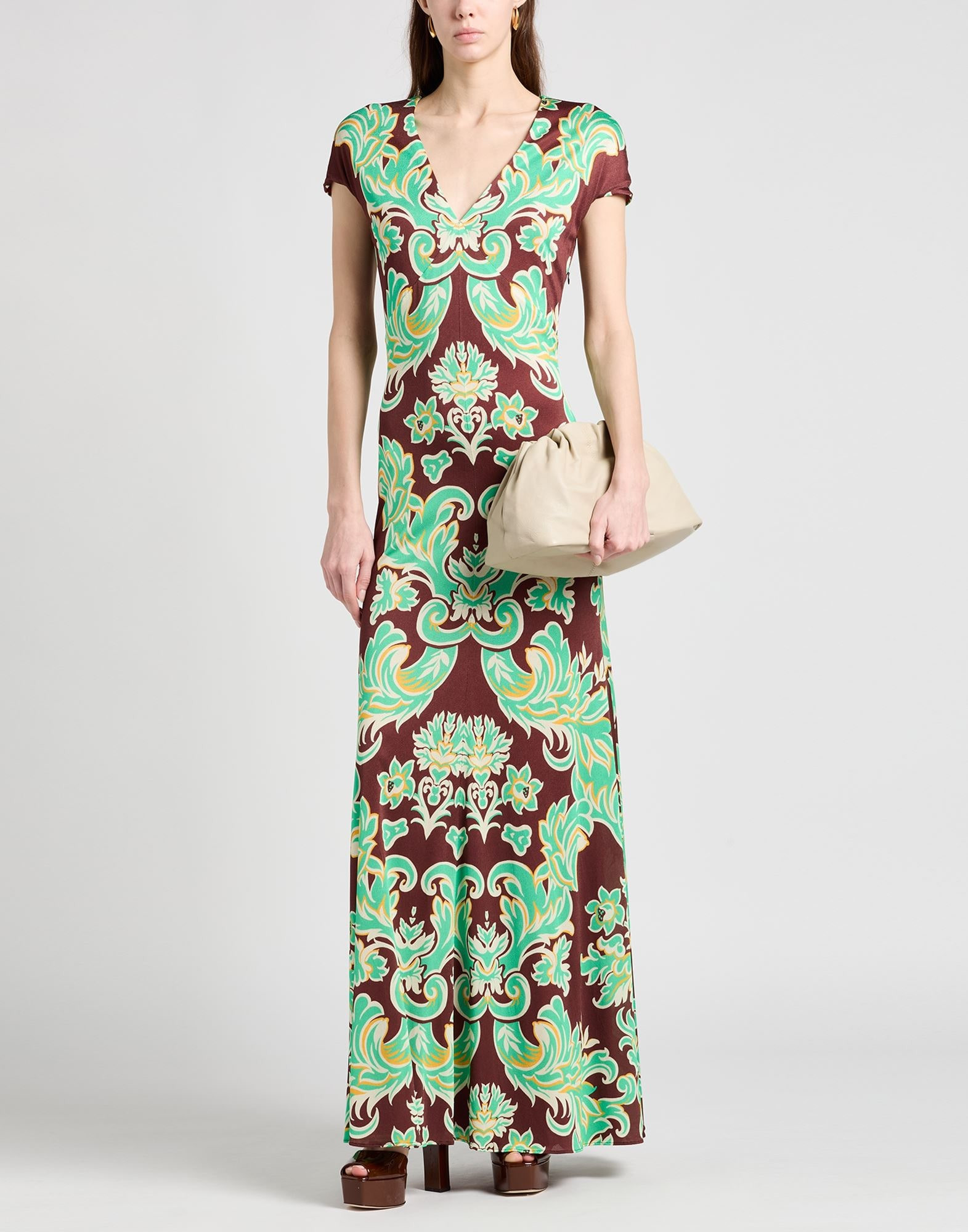 Brown Women's Long Dress - 2