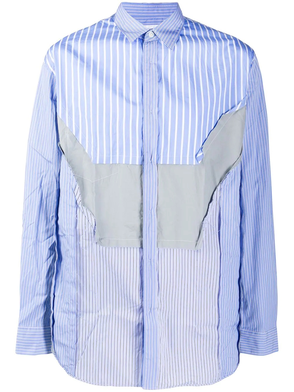 contrast panel shirt - 1