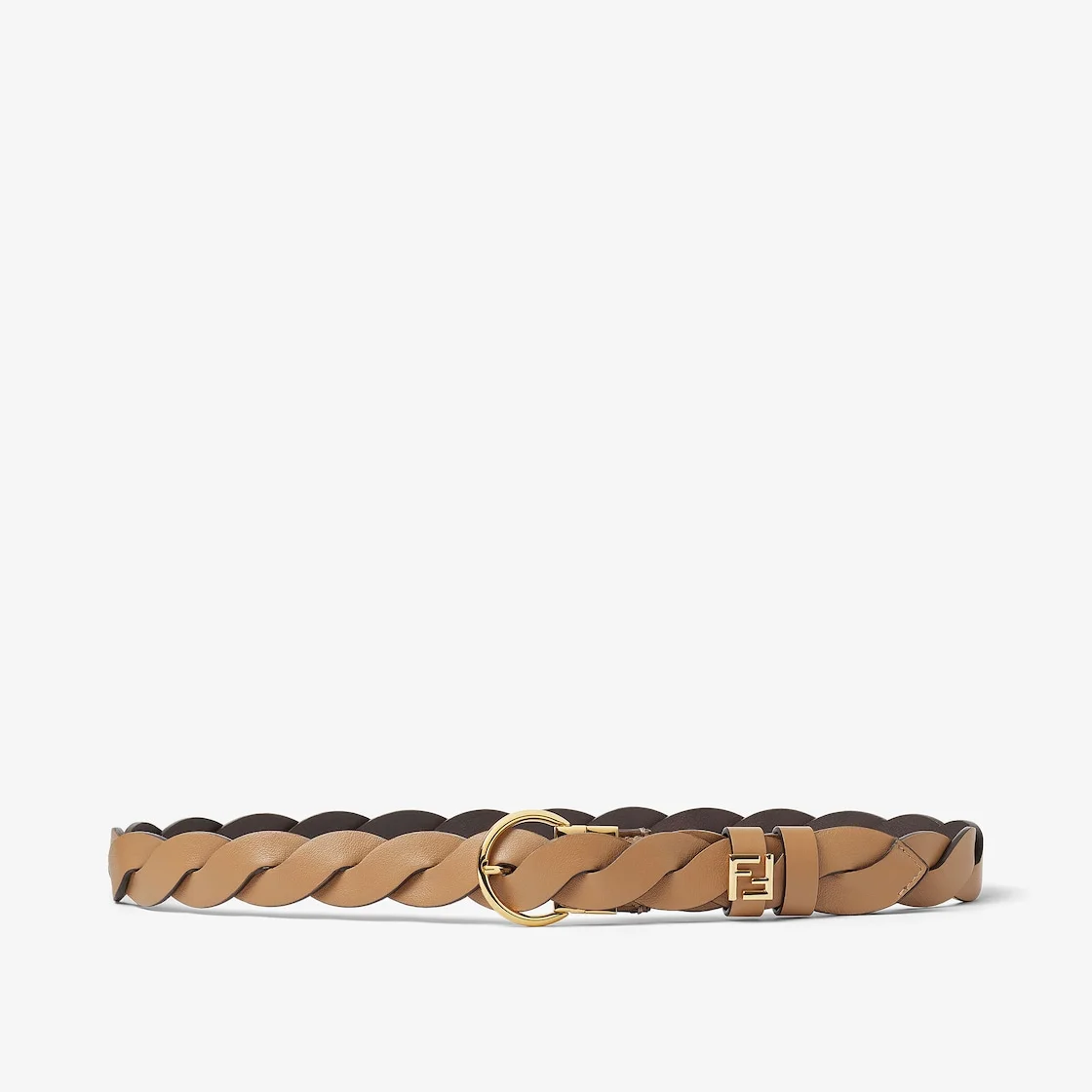FF Belt Mahogany brown and cappuccino leather reversible belt - 1