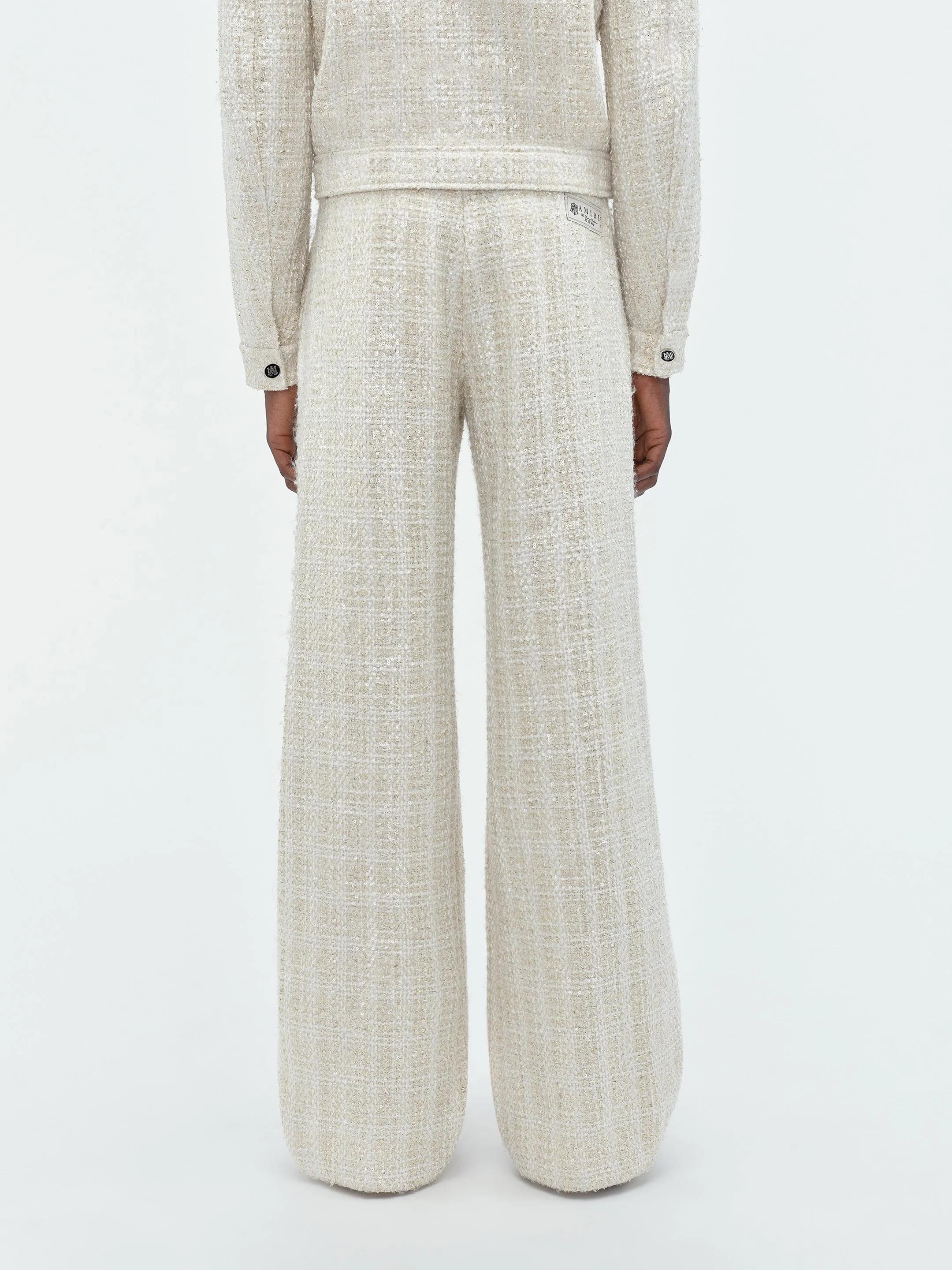 SEQUIN BOUCLE DOUBLE PLEATED PANT - 5