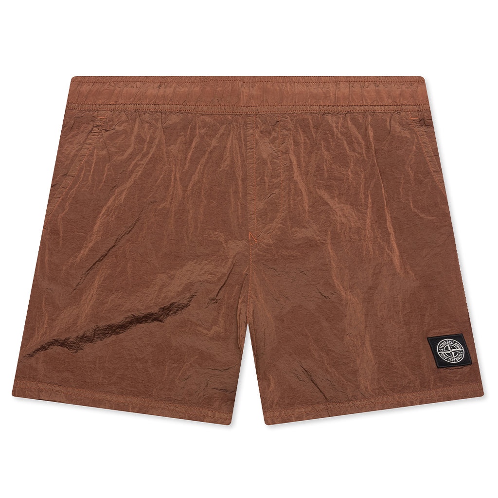 NYLON METAL REGULAR FIT SHORTS - RUST - 1