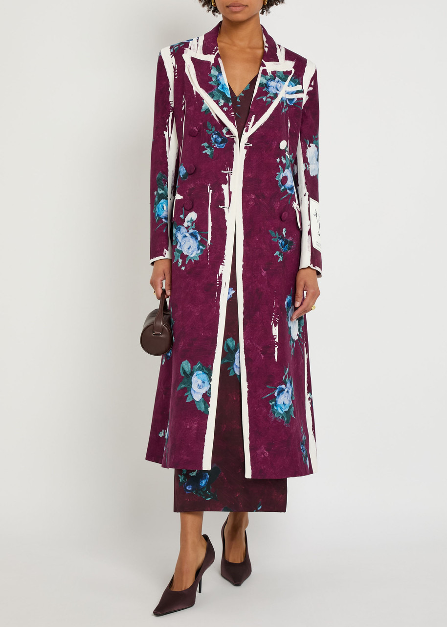 Erdem Floral-print Woven Coat - 3