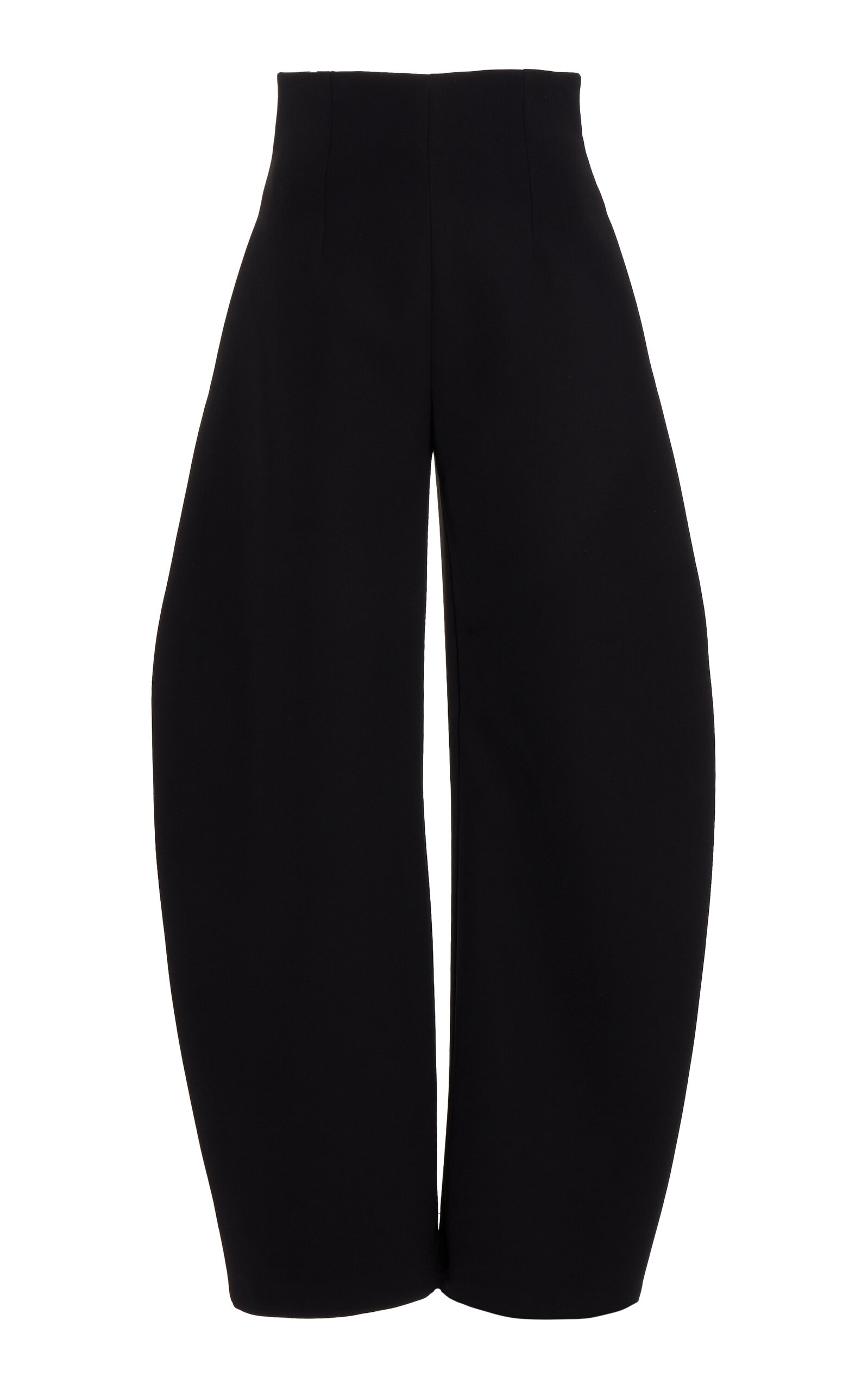 Curved-Seam Suiting Balloon Pants black - 1