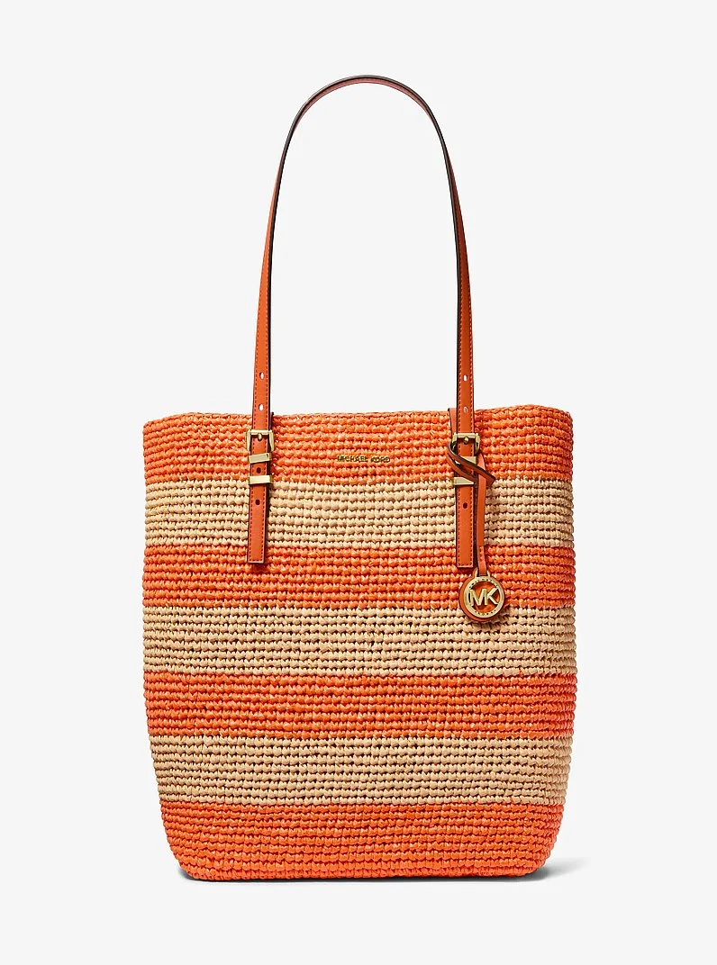 Quinn Large Hand-Crocheted Straw Tote Bag - 1