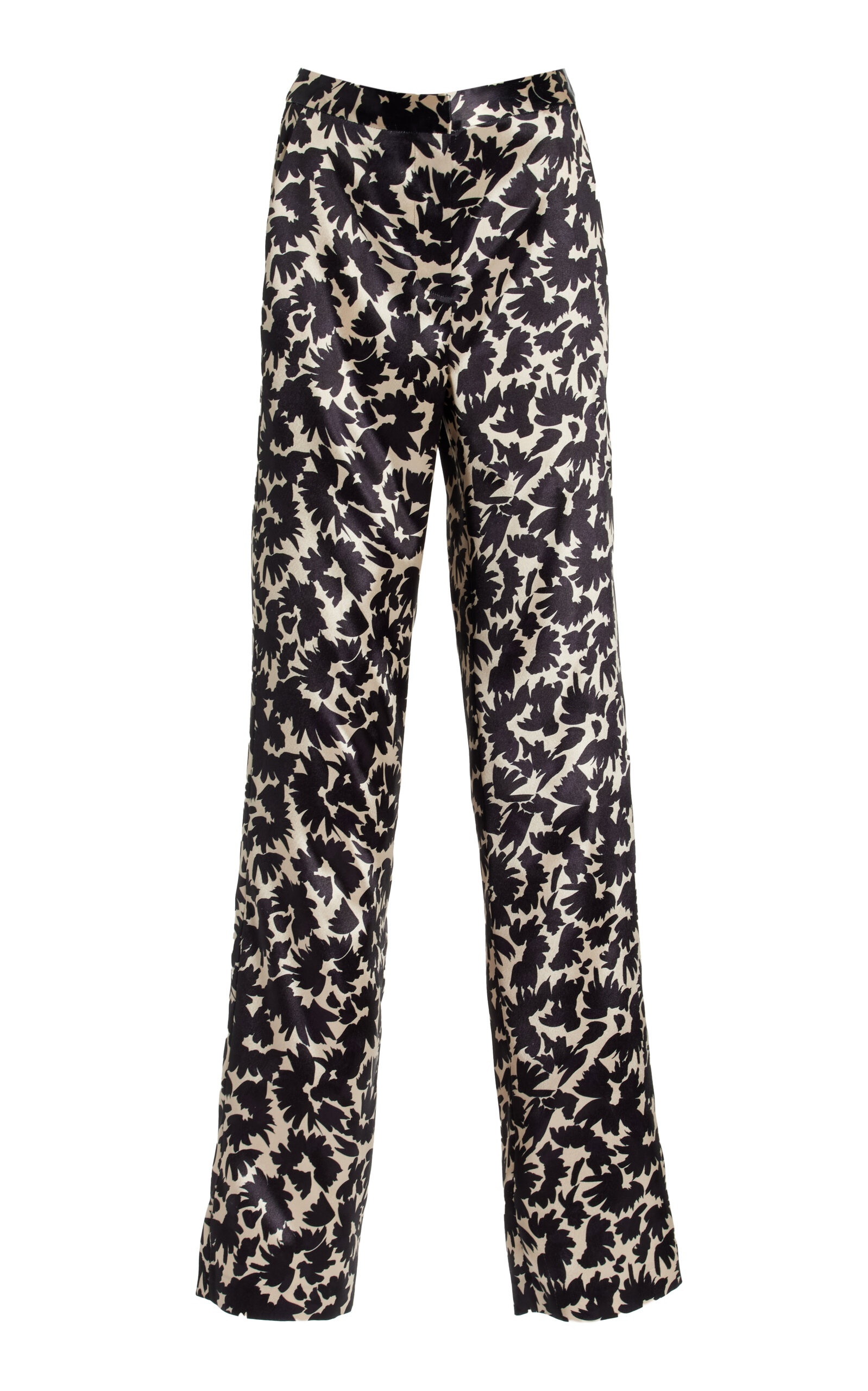 Ollie Satin Wide-Leg Pants print - 1