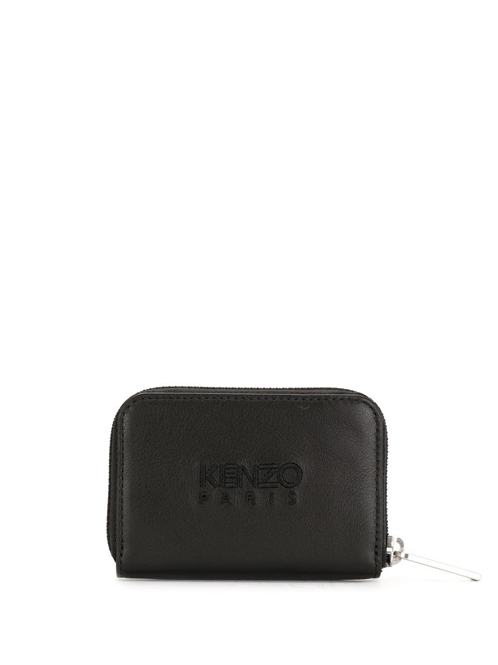 logo-embroidered leather wallet - 2