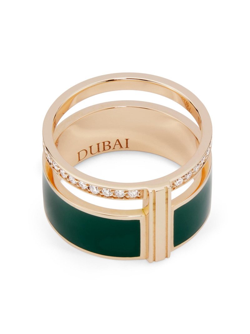 Women's Berbere Chromatic 18K Rose Gold, Laquer & 0.34 TCW Diamond Ring - Pink Gold 3