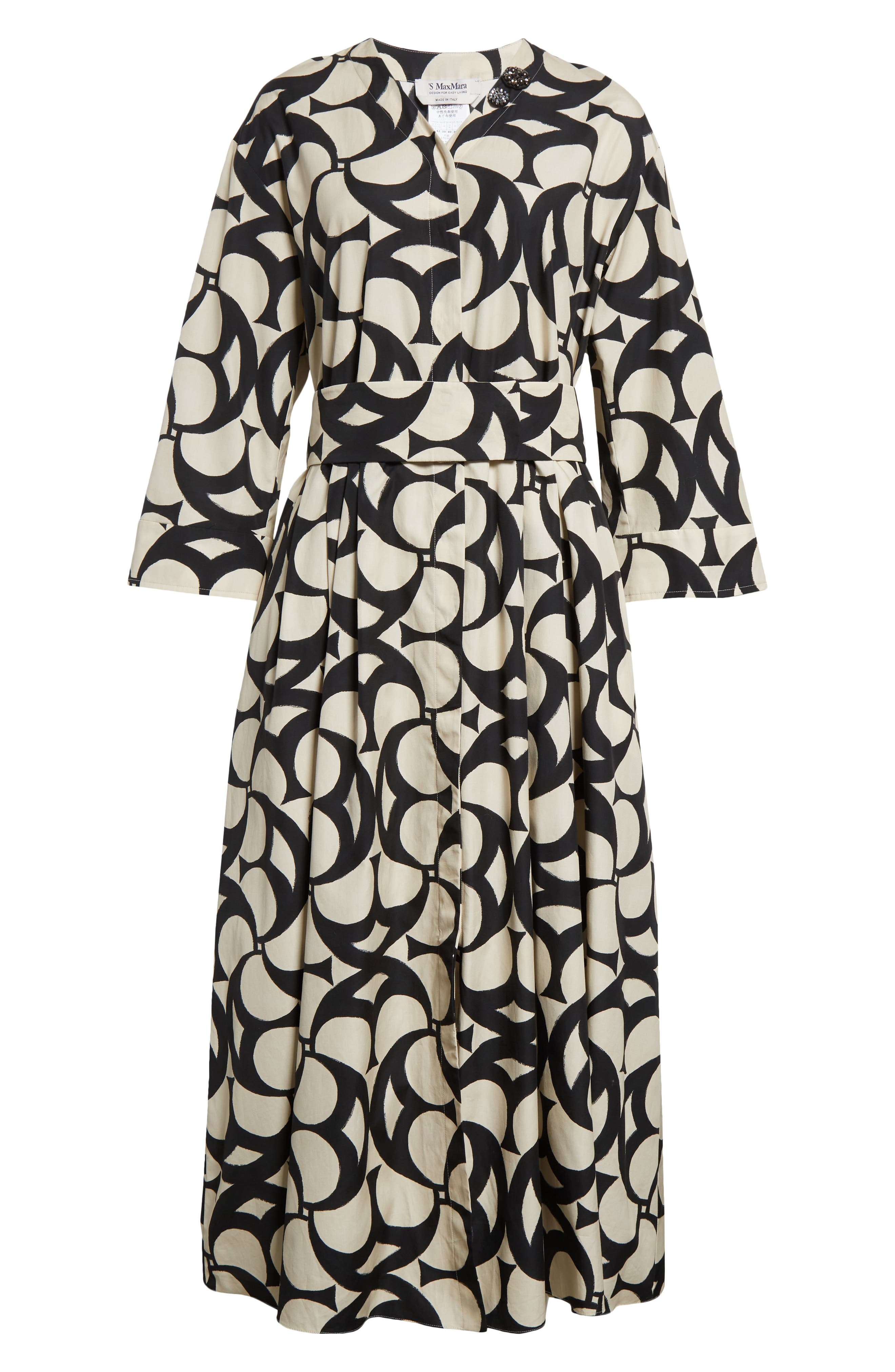Max Mara Alice Print Shirtdress in Black at Nordstrom - 5