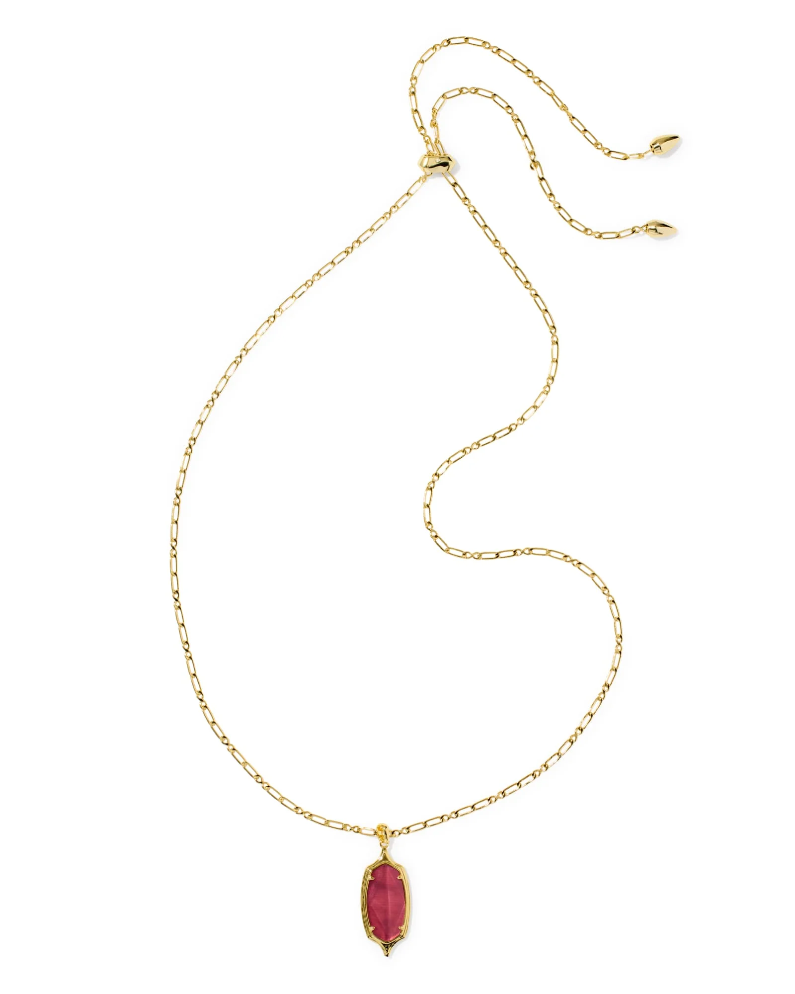 Dani Stepped Frame Gold Long Pendant Necklace - 1