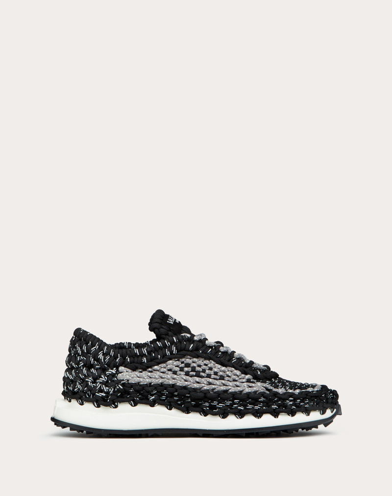 Valentino VALENTINO GARAVANI CROCHET SNEAKER IN FABRIC
