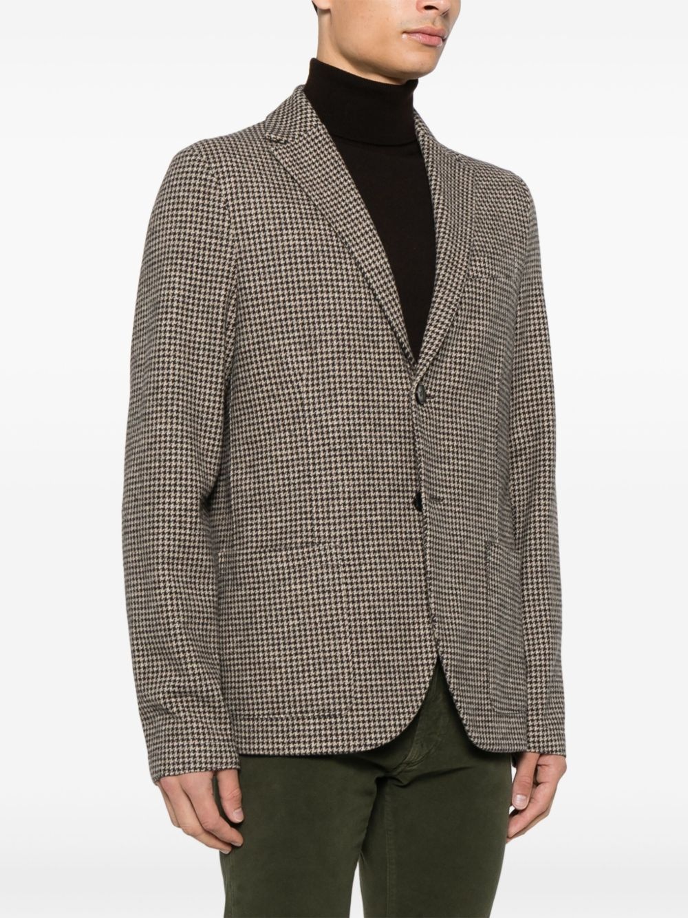 houndstooth-pattern blazer - 3