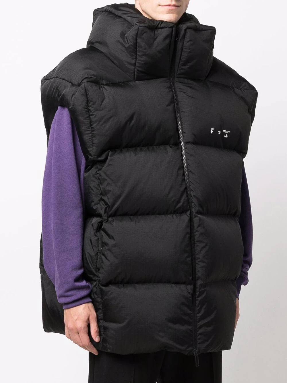 down-feather logo-print gilet - 3