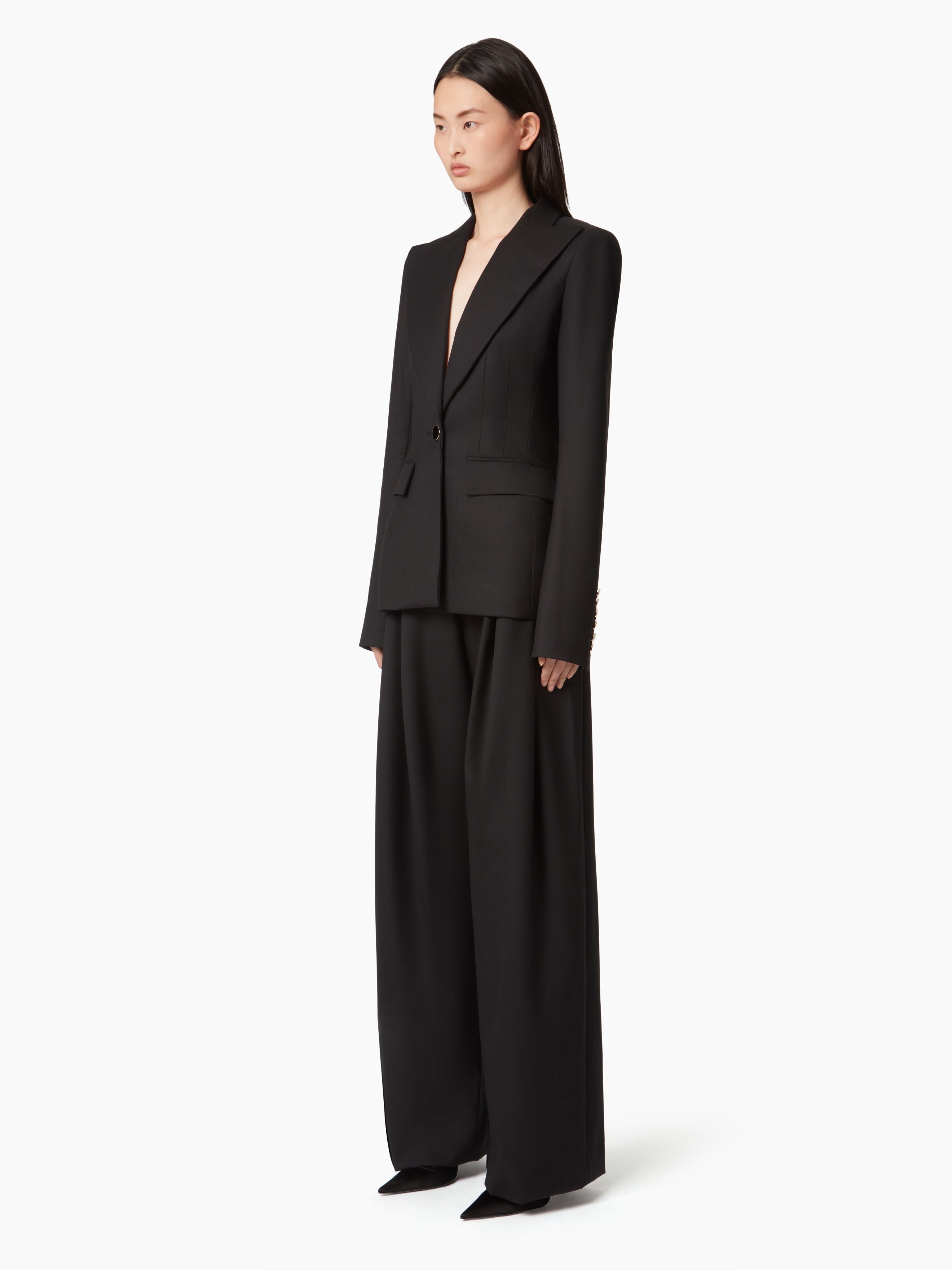 PLEATED WIDE-LEG PANTS - 2
