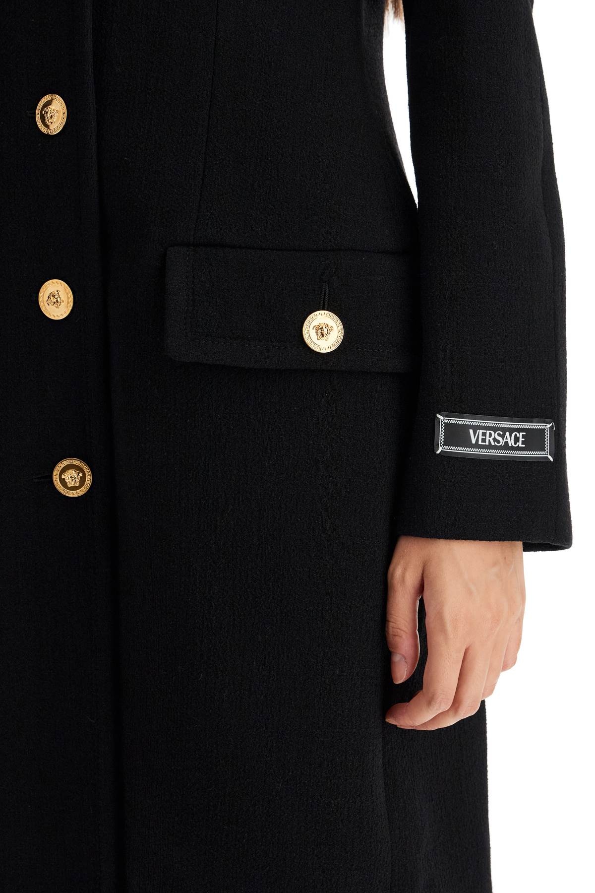 Versace Raglan Crepe Coat Women - 4