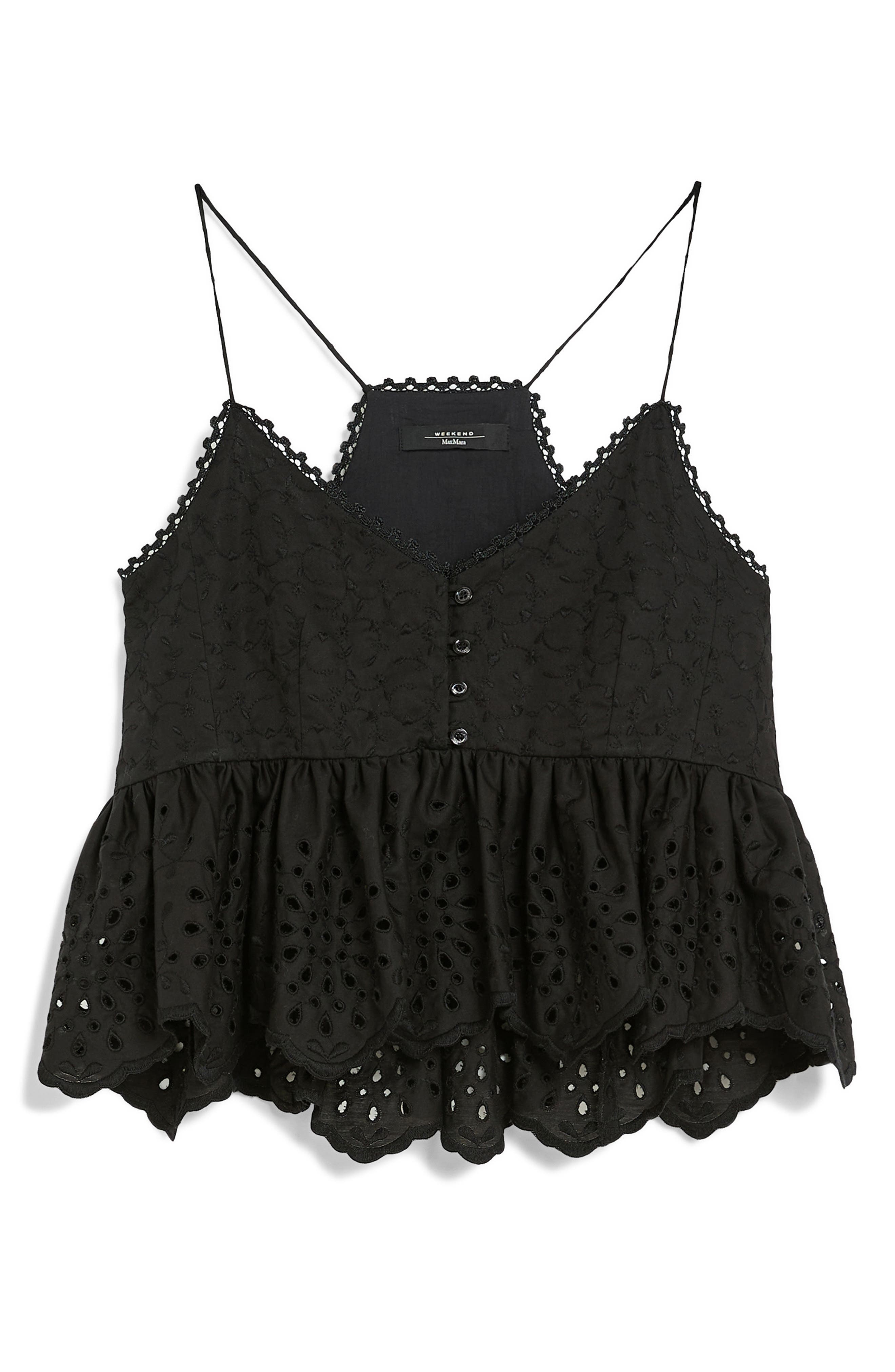 Weekend Max Mara Peplum Camisole in Black at Nordstrom - 2