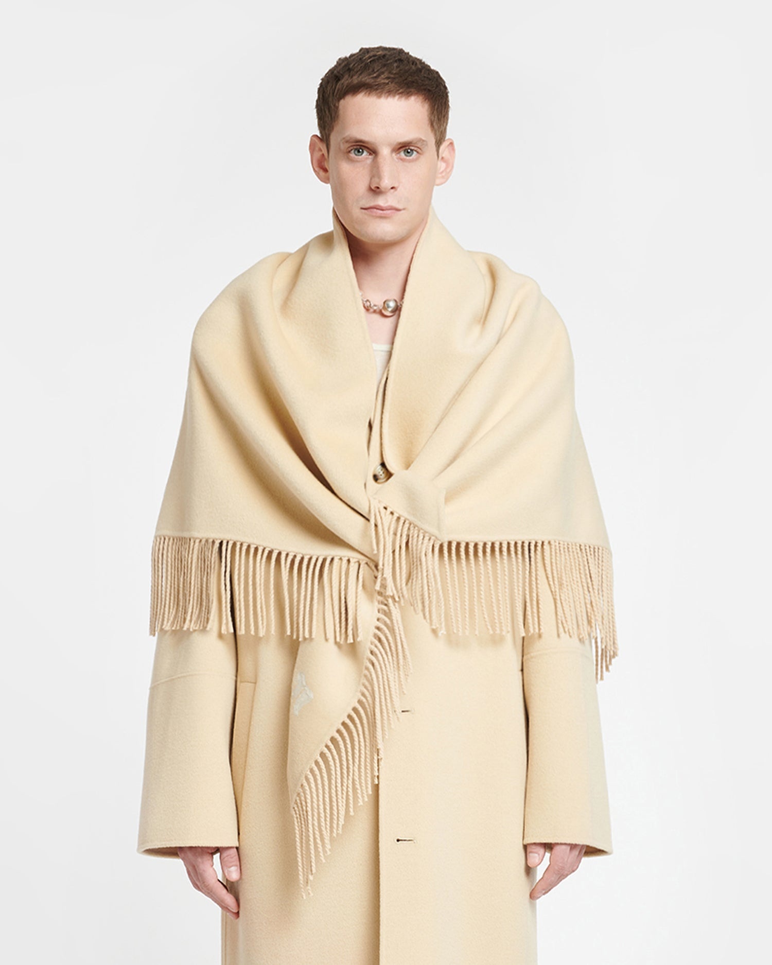 Double Wool And Silk-Blend Scarf - 4
