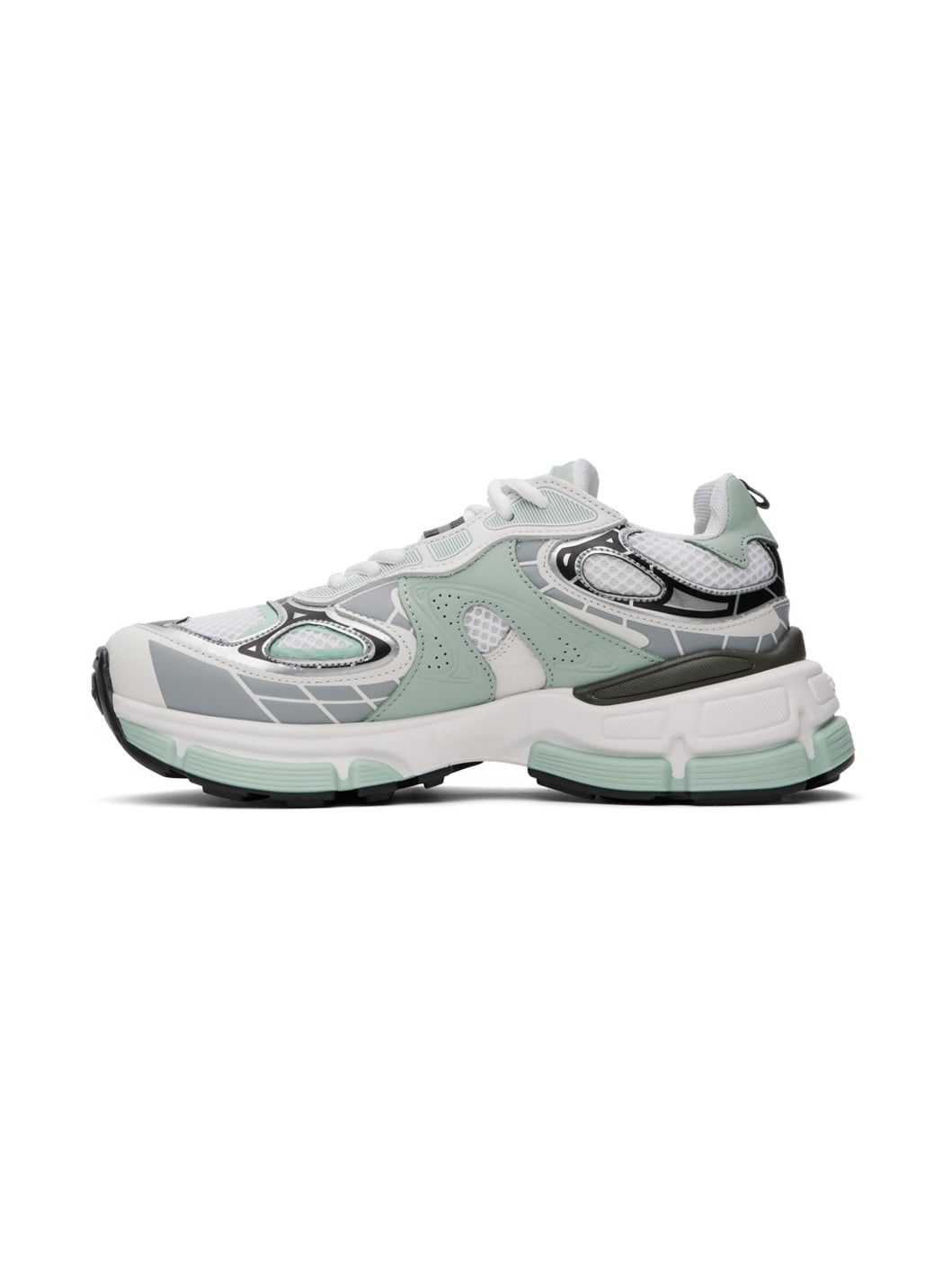 White & Green Sphere Trip Runner Sneakers - 3