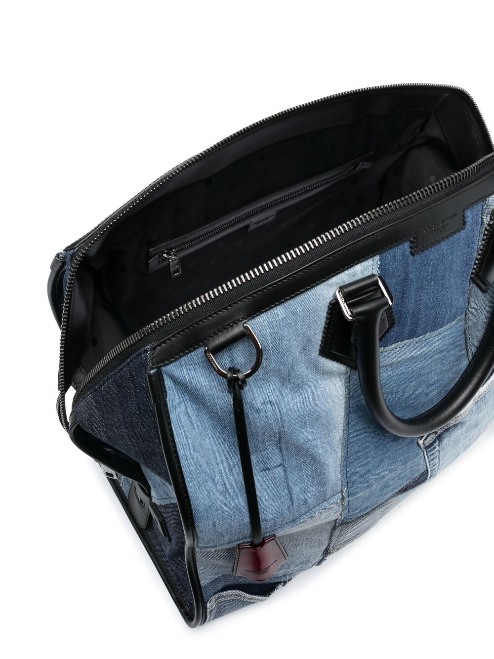 denim patchwork holdall - 5