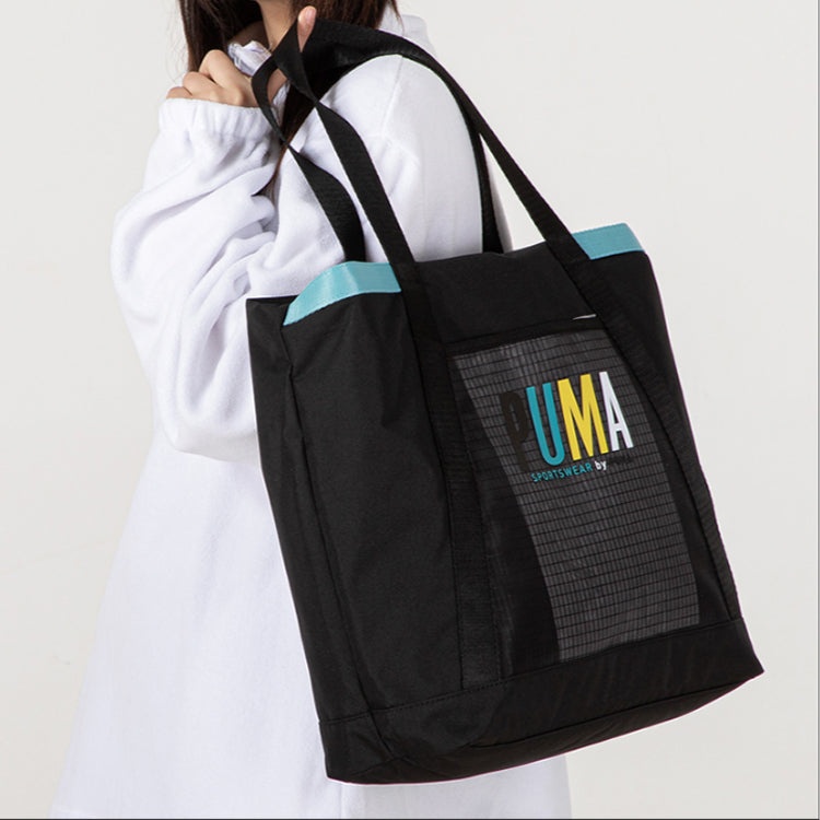 (WMNS) PUMA Prime Street Large Shopper Bag 'Black Blue White Yellow' 078754-01 - 4