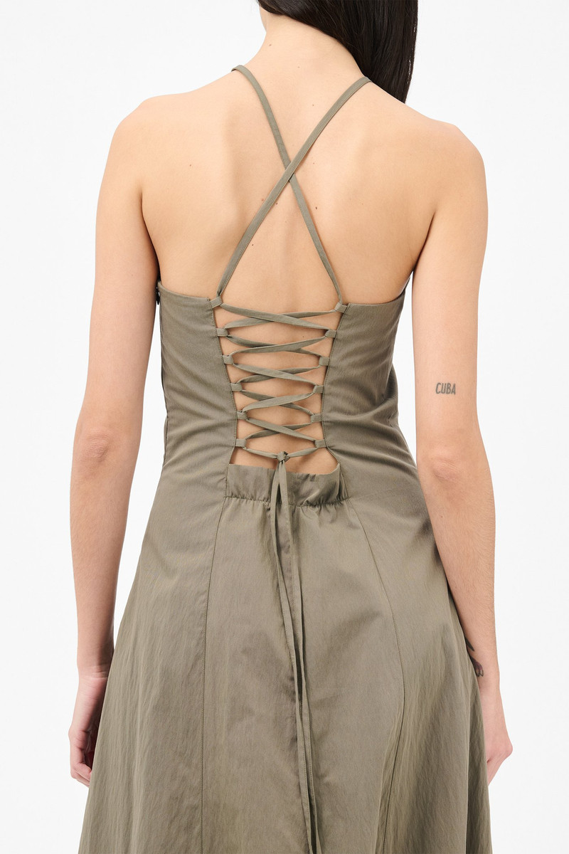 Poise Dress Solaro Sage Tide Cotton Nylon 5