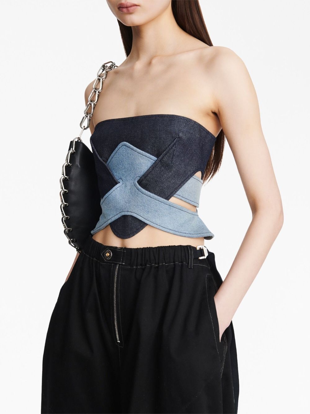 darted denim corset - 4