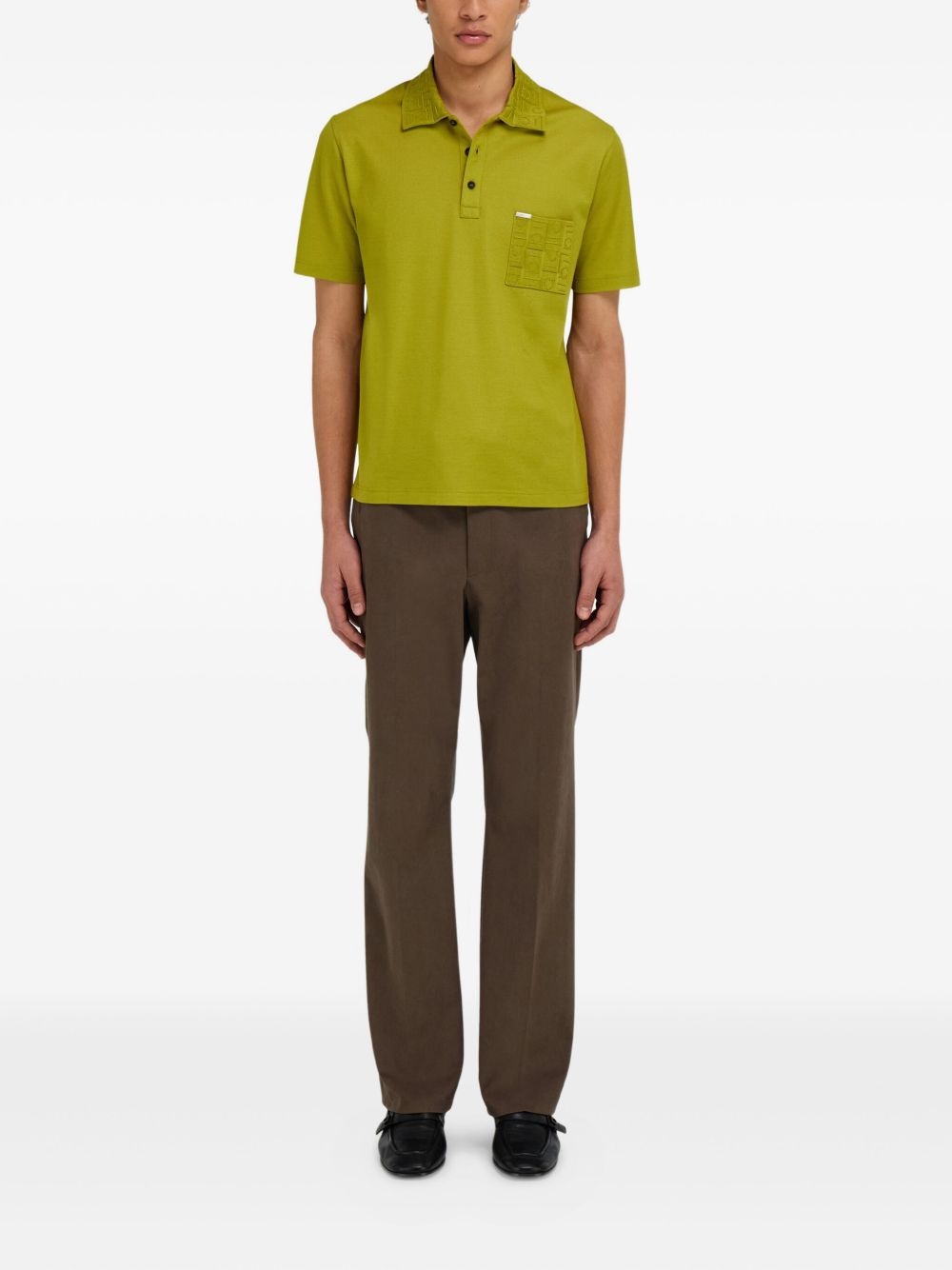 Gancini-jacquard polo shirt - 2