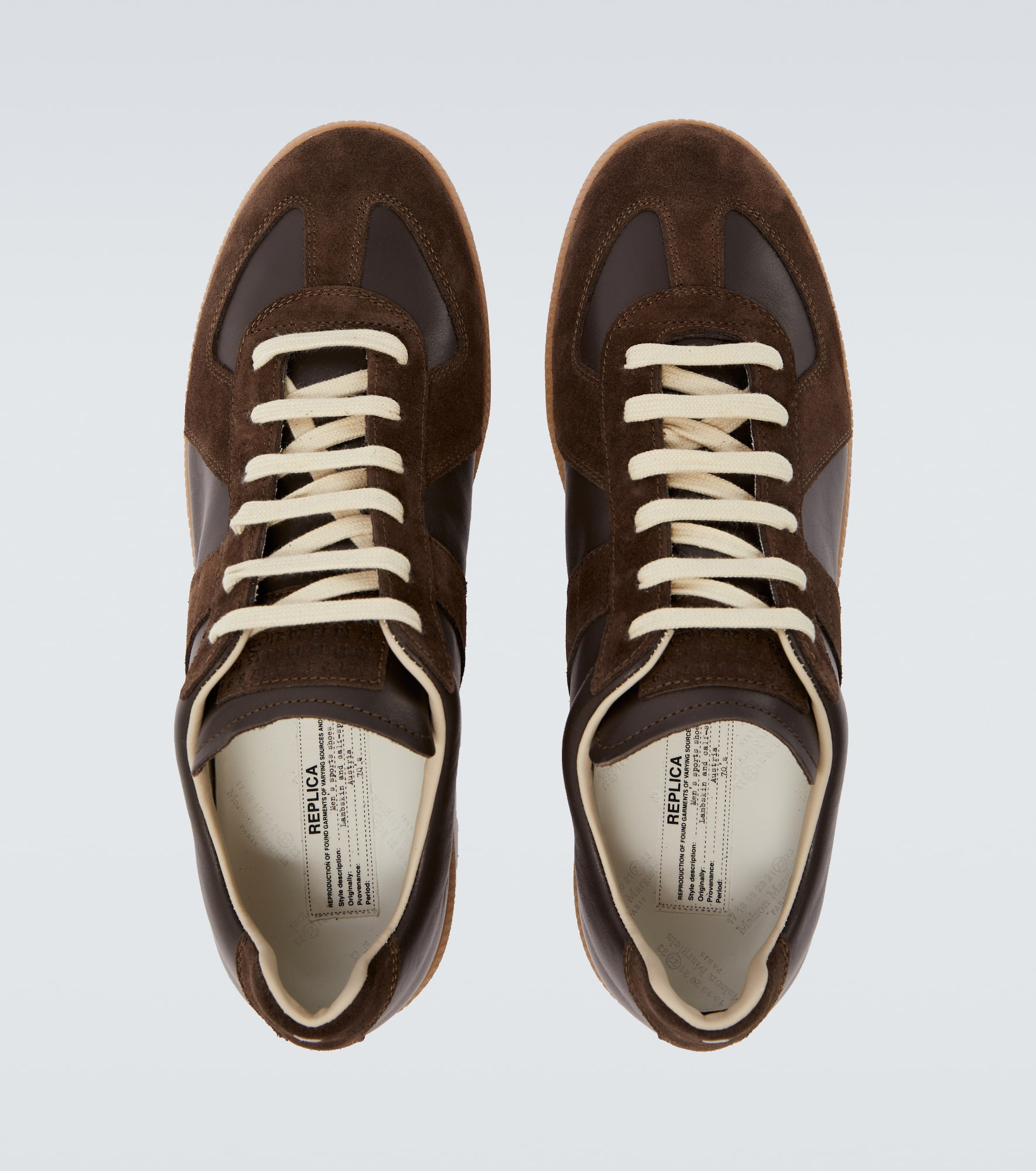 Replica leather and suede sneakers - 4