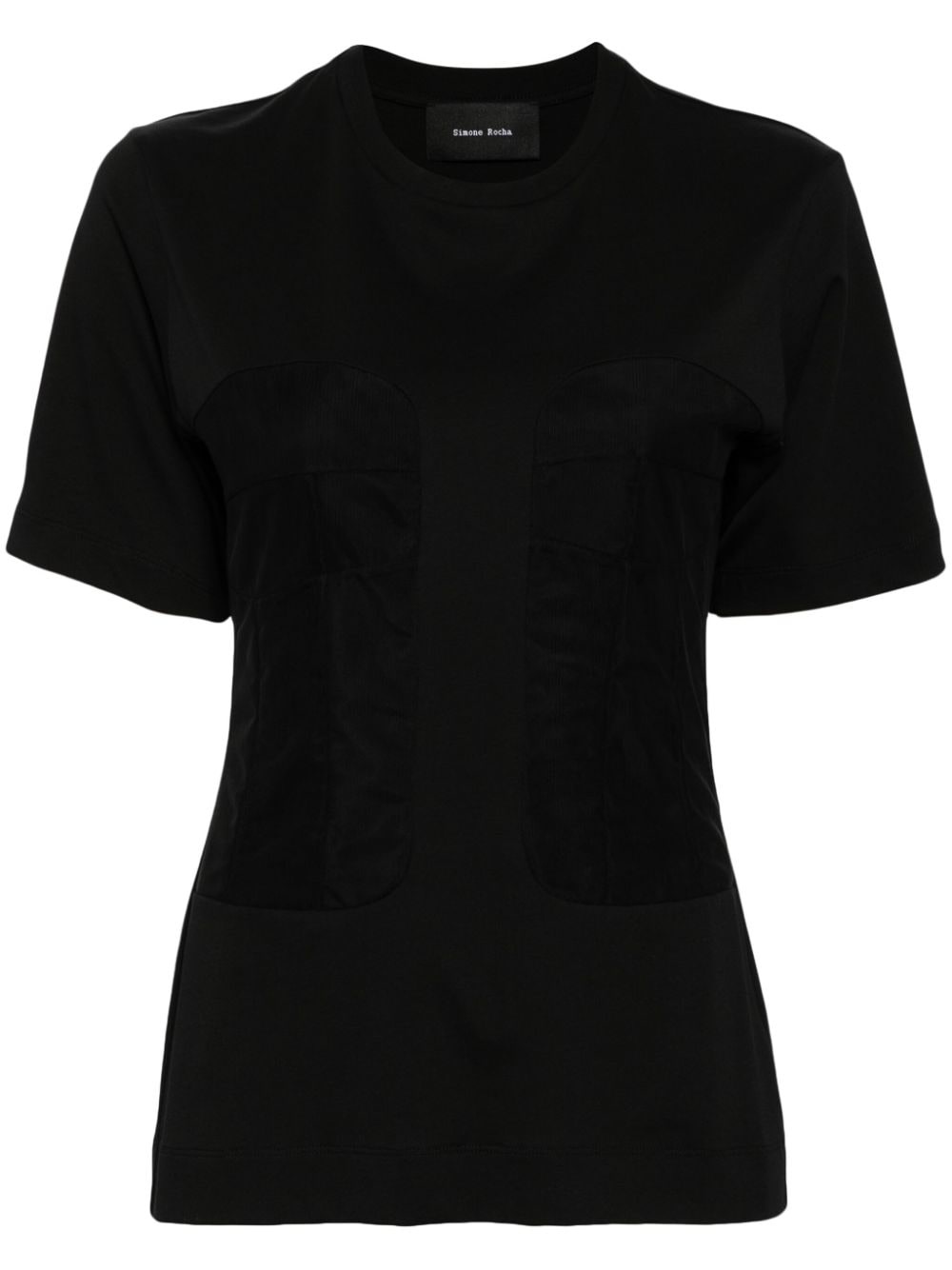 tulle paneled T-shirt - 1