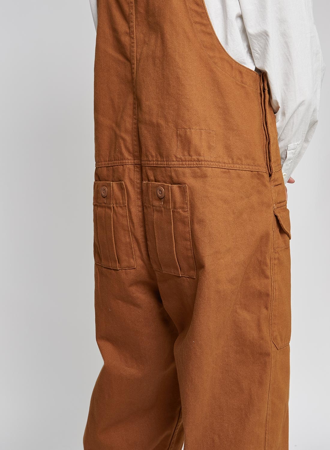 Nigel Cabourn Railway Dungaree Heavy Cotton in Brown