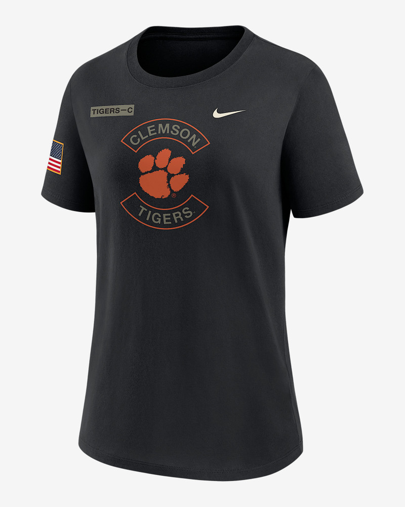 Clemson Military Appreciation Women's Nike Dri-FIT College T-Shirt 1