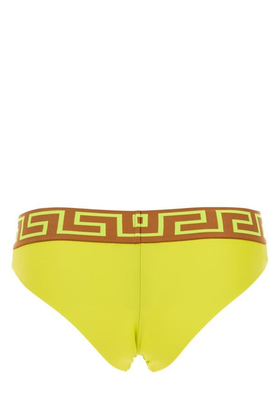 VERSACE Fluo yellow stretch nylon swimming brief outlook