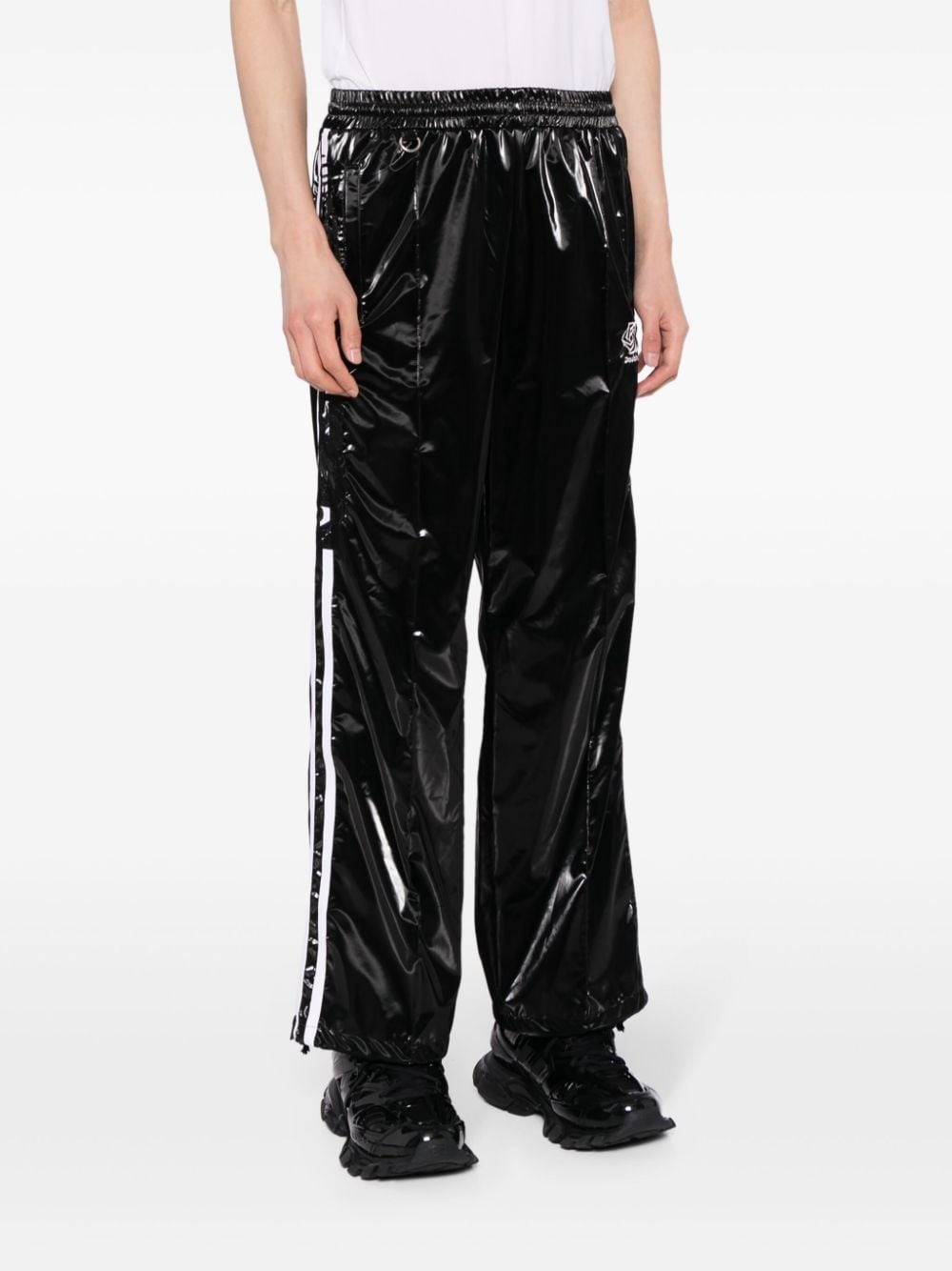 patent-finish trousers - 3