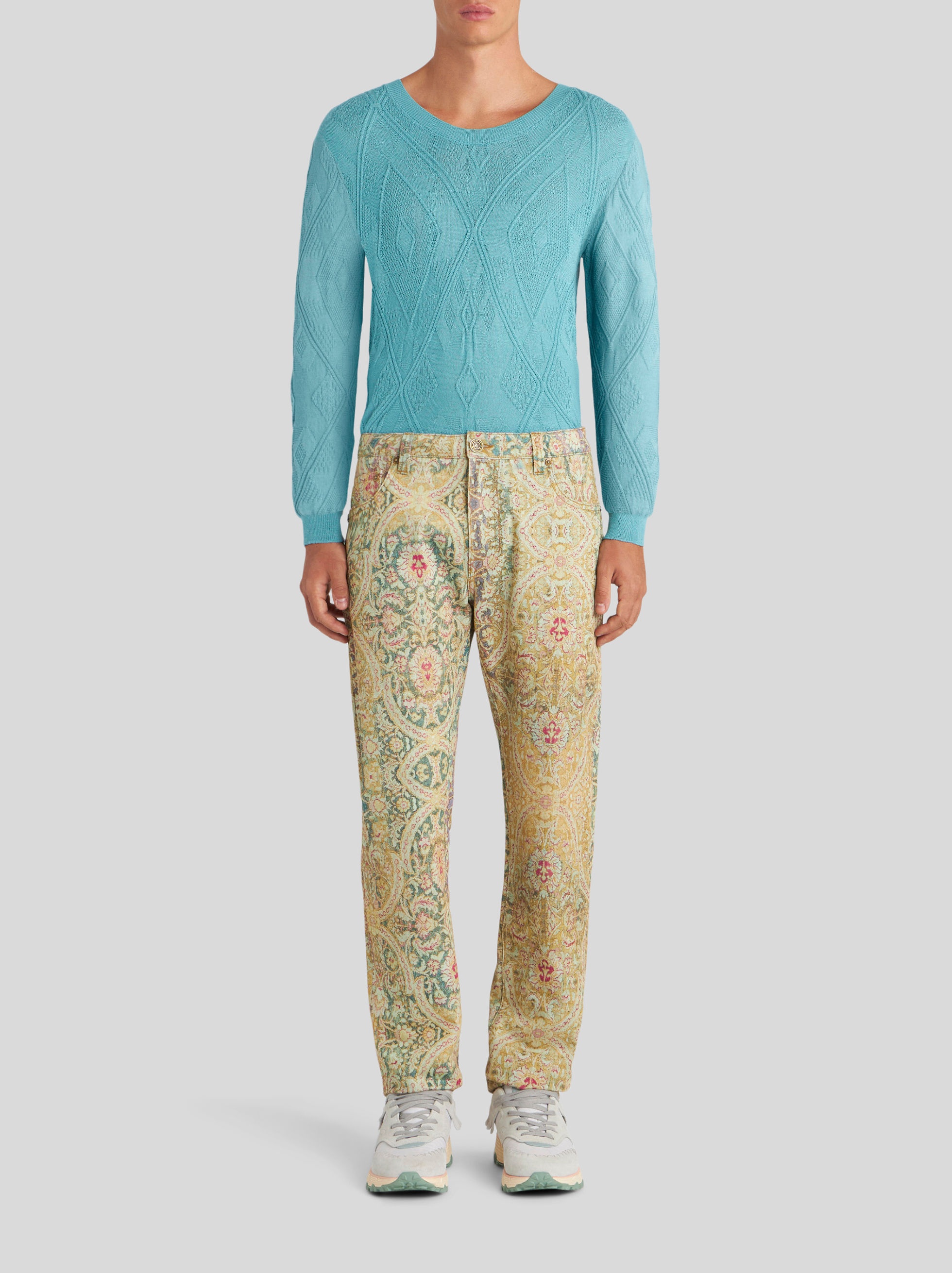 JEANS WITH DIGITAL CARPET PRINT - 3