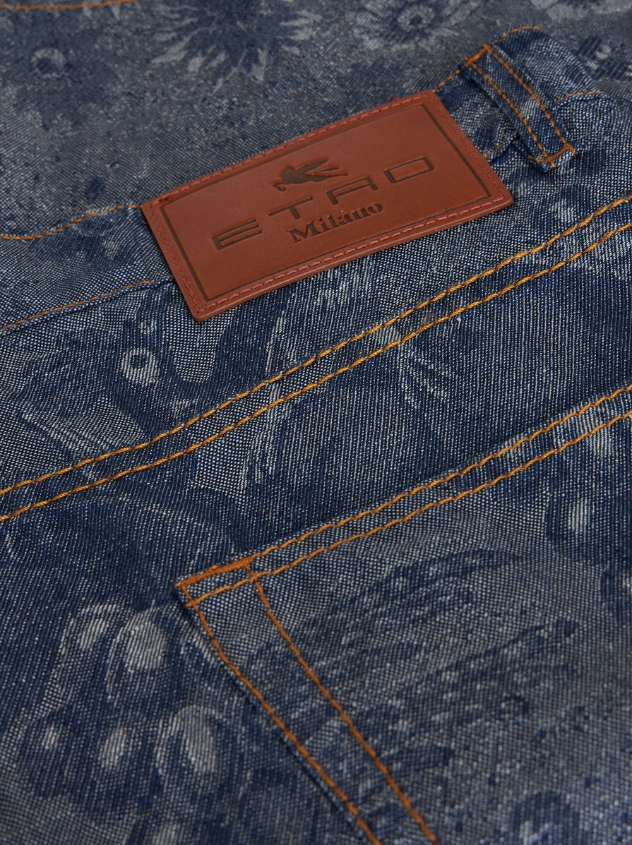 JACQUARD DENIM BERMUDA SHORTS - 6