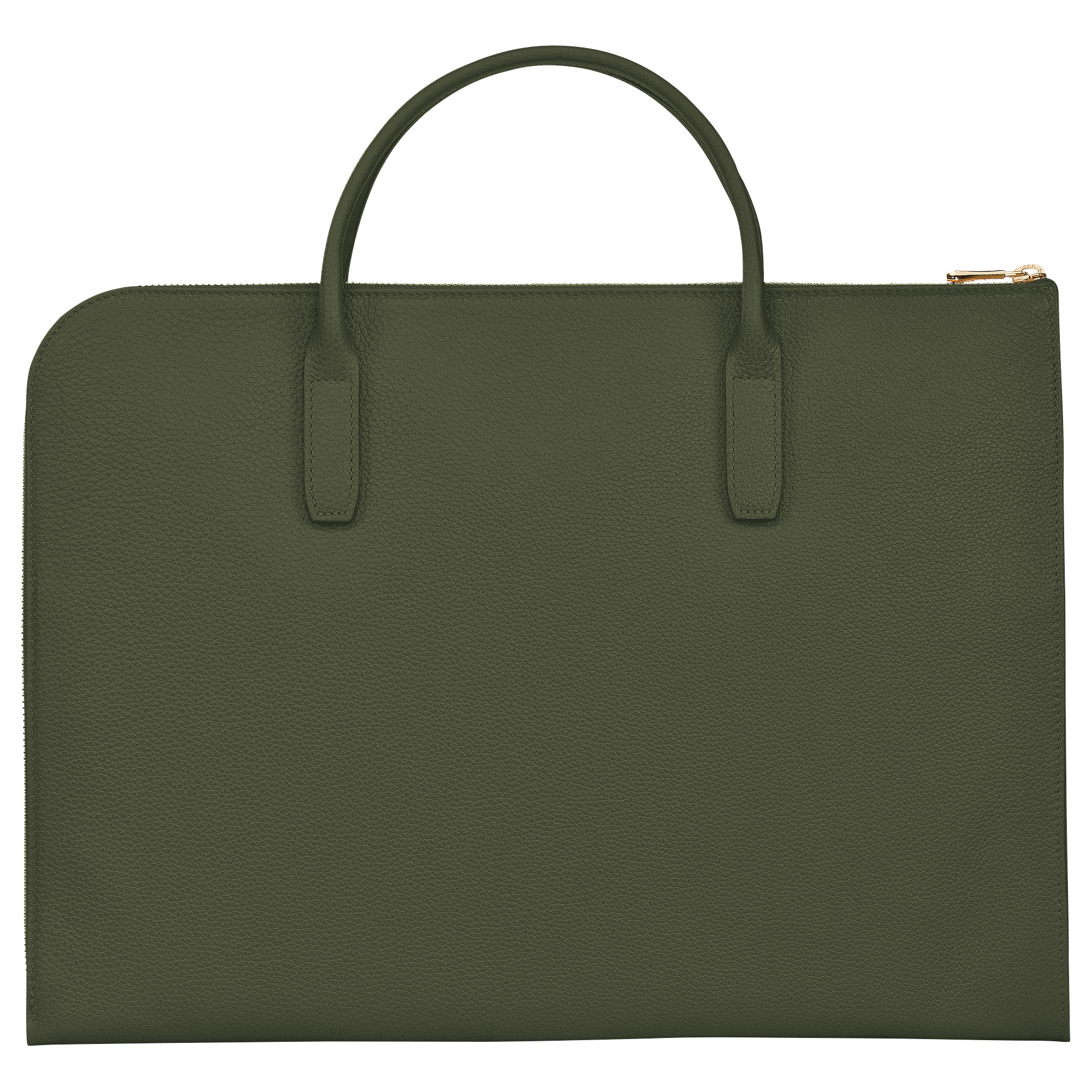 Le Foulonné S Briefcase Khaki - Leather - 3