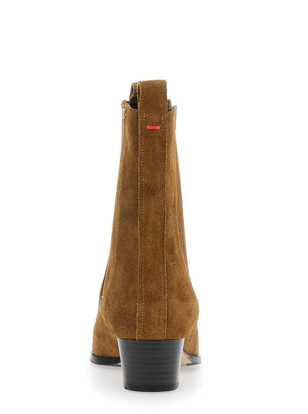 Aeyde Women Brown Ankle Boots With Elastic Side Panel In Suede Woman - 4